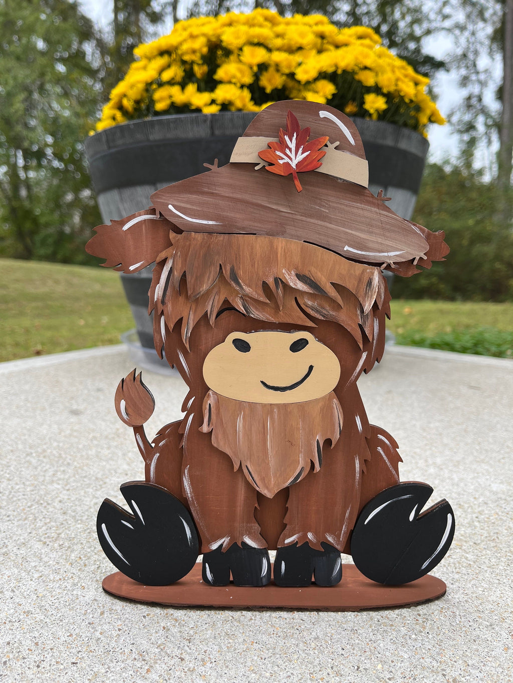 Paint your own Highland cow interchangeable sign