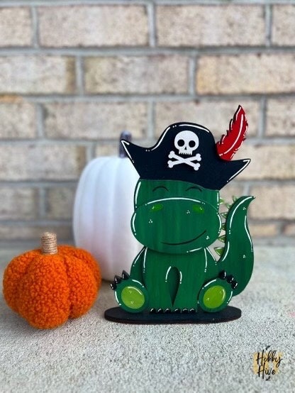 Dinosaur Interchangeable Seasonal Sign with Mix and Match Holiday Hats