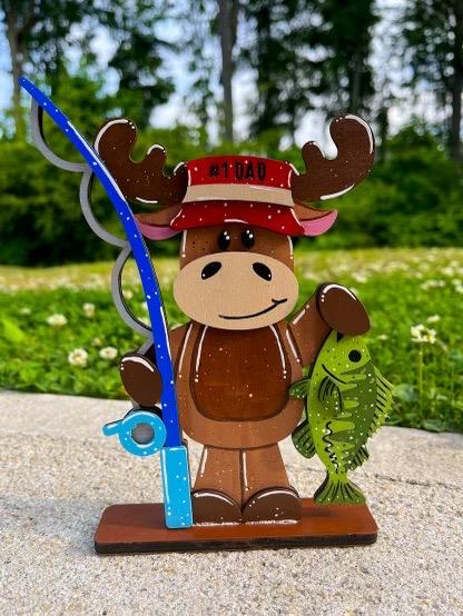 Fathers Day Gift Fishing Moose Desk Buddy