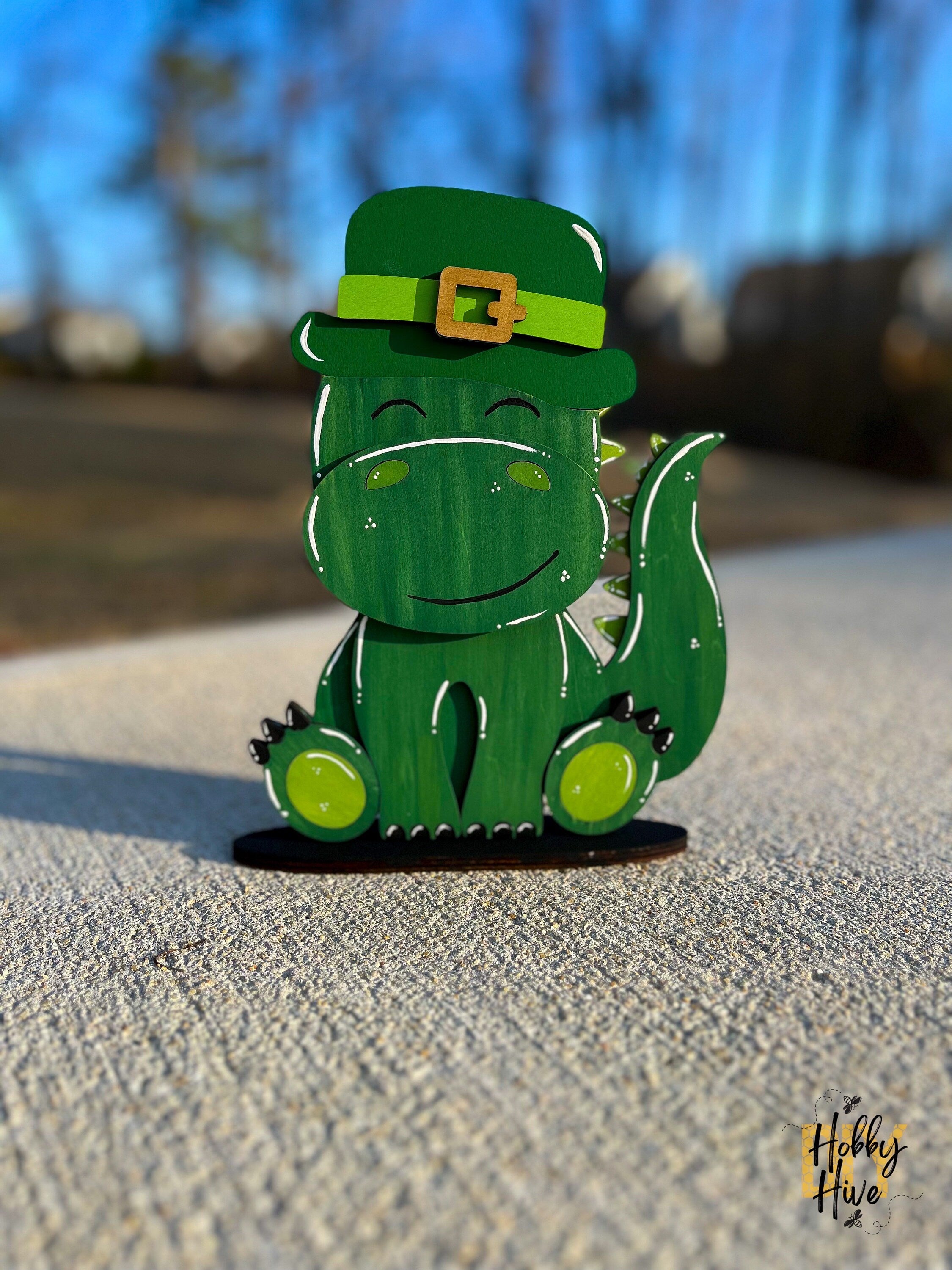 Dinosaur Interchangeable Seasonal Sign with Mix and Match Holiday Hats