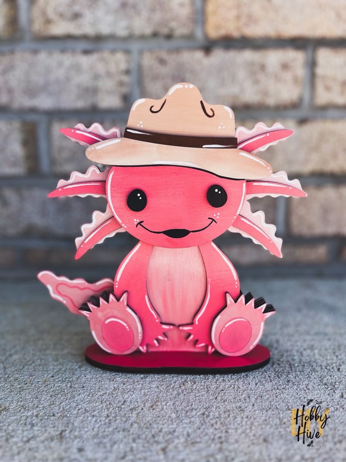 Axolotl Desk Buddy with Interchangeable Hats