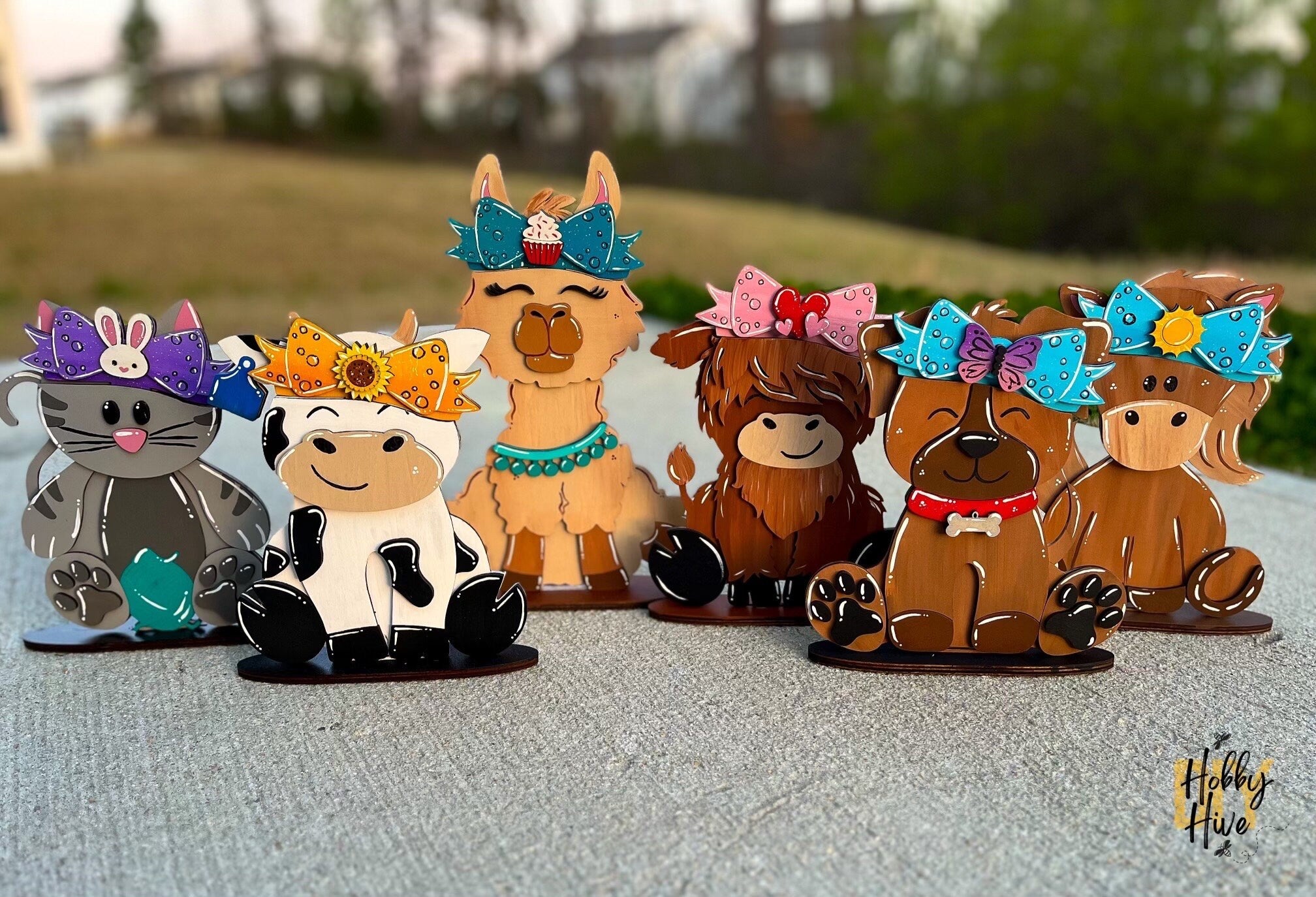 Bows for Farm Animal Shelf Sitters and Desk Buddies