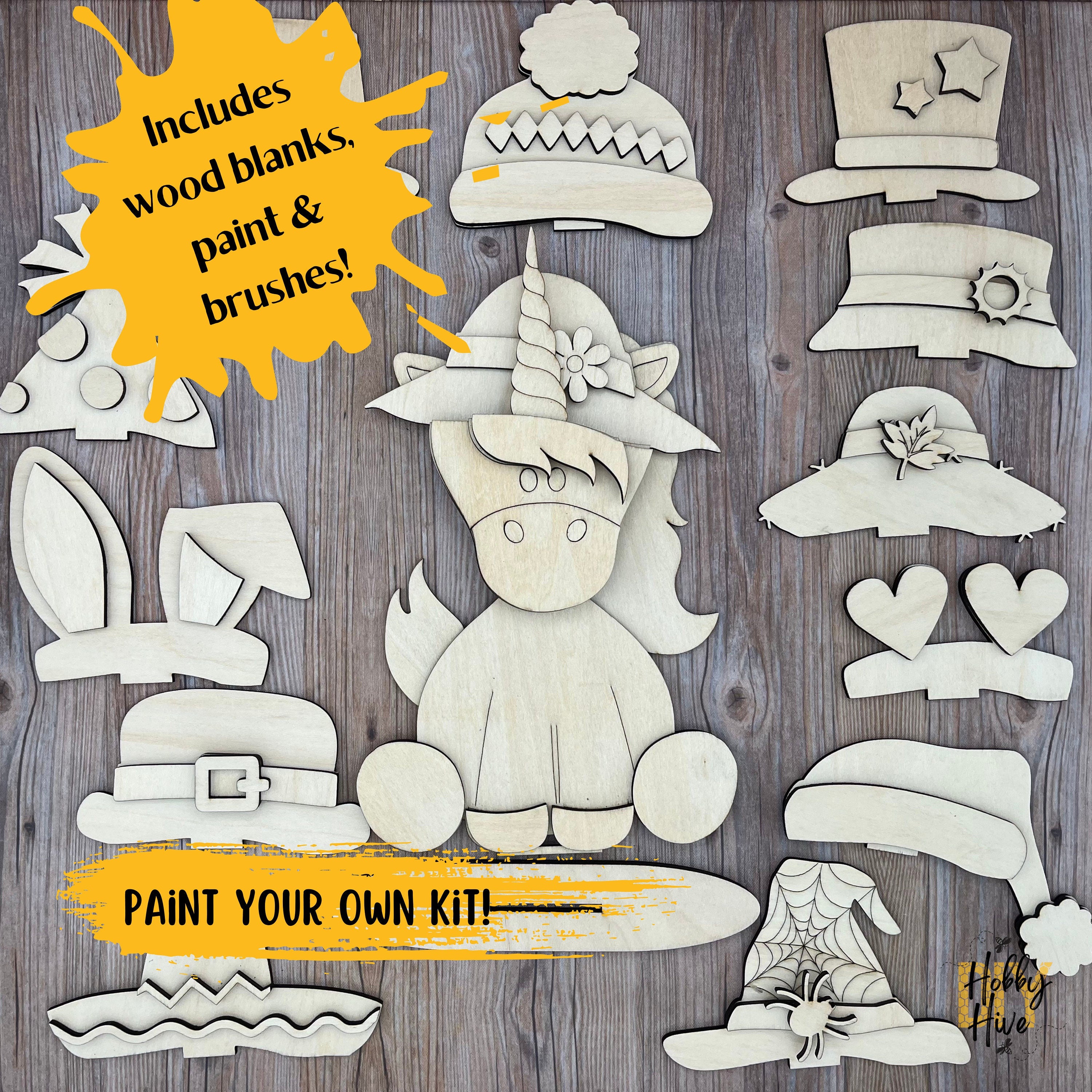 Paint Your Own Unicorn Interchangeable Sign