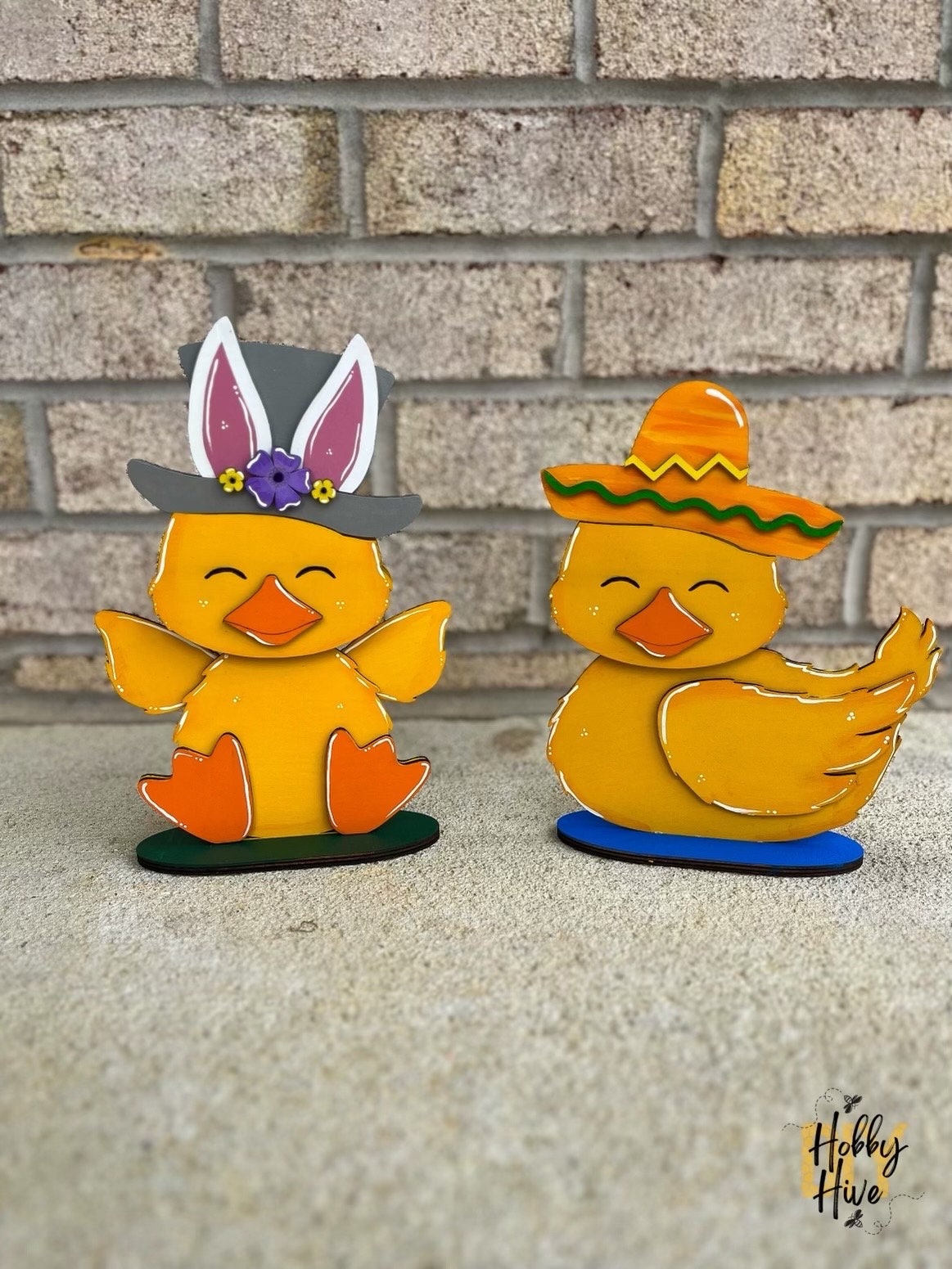 Yellow Duck Desk Buddy with Hats