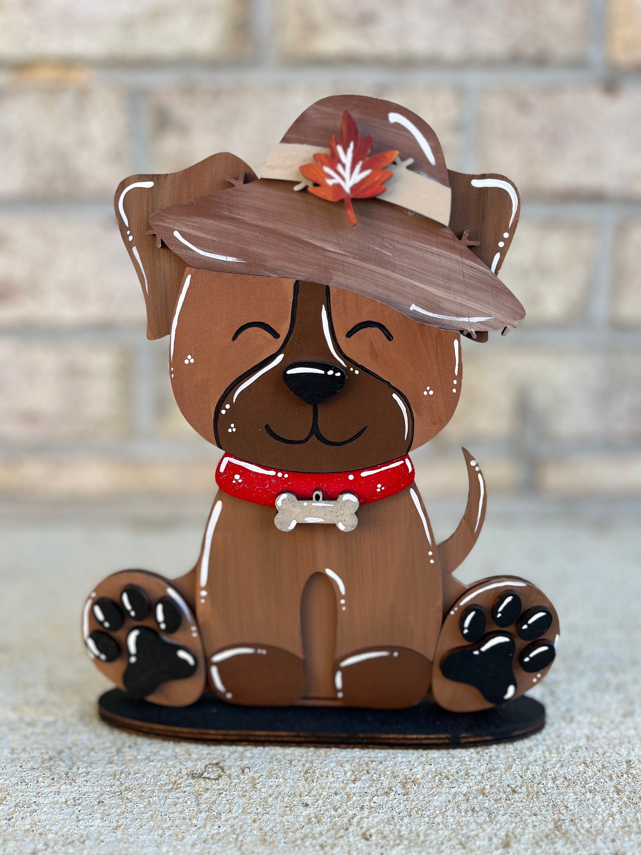 Dog Interchangeable Desk Buddy with Seasonal and Holiday Hats
