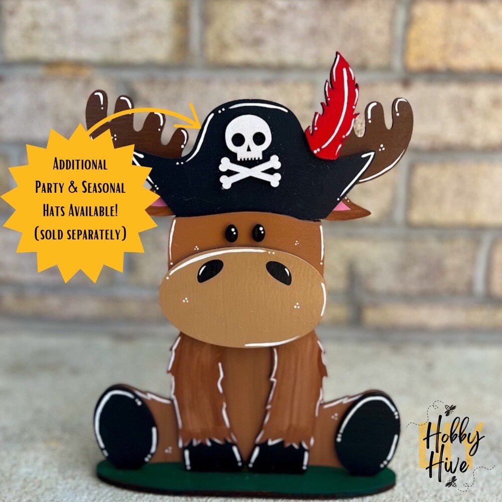 Moose Desk Buddy with Interchangeable Hats