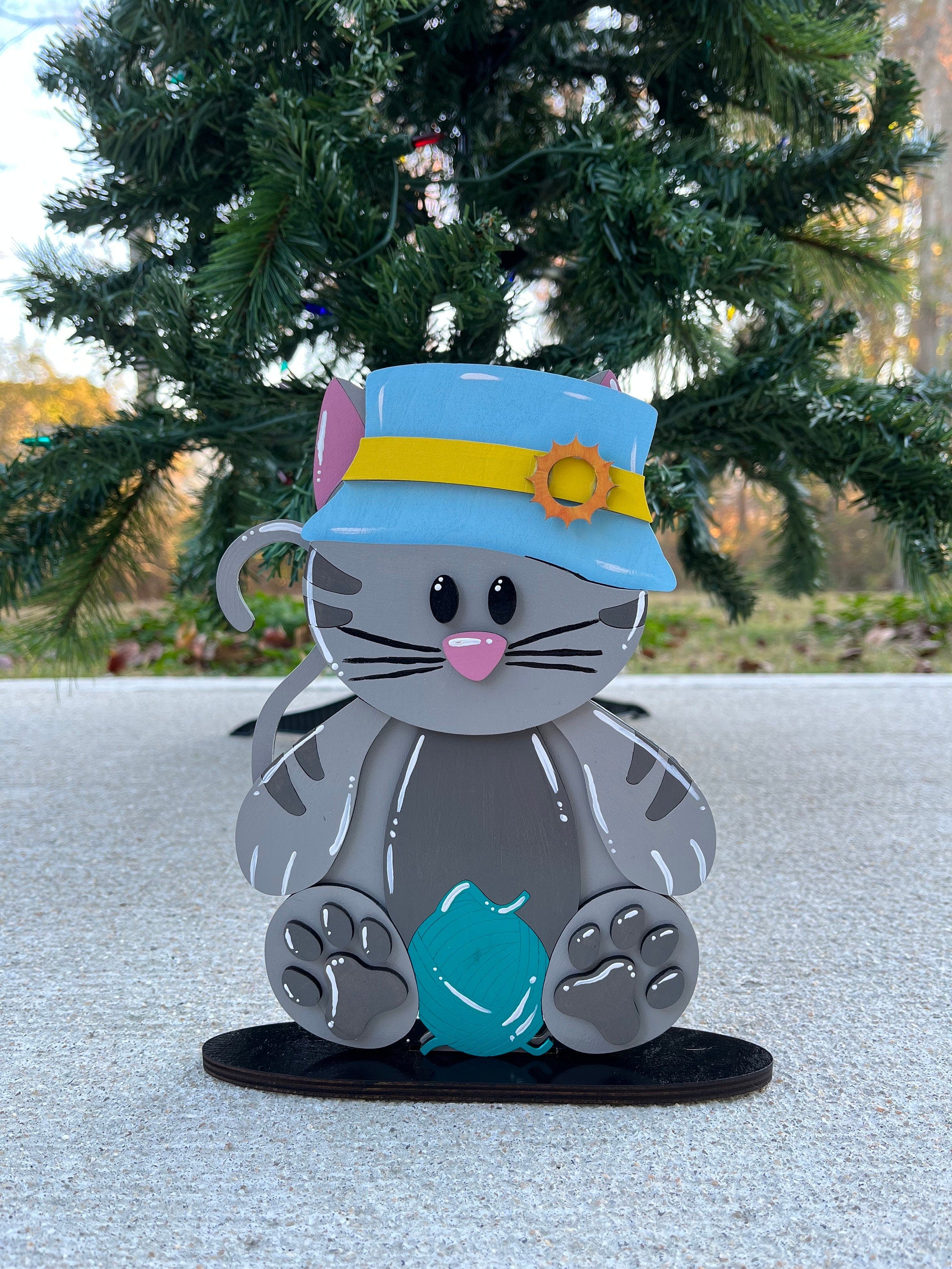 Paint Your Own, Cute Cat Interchangeable Desk Buddy