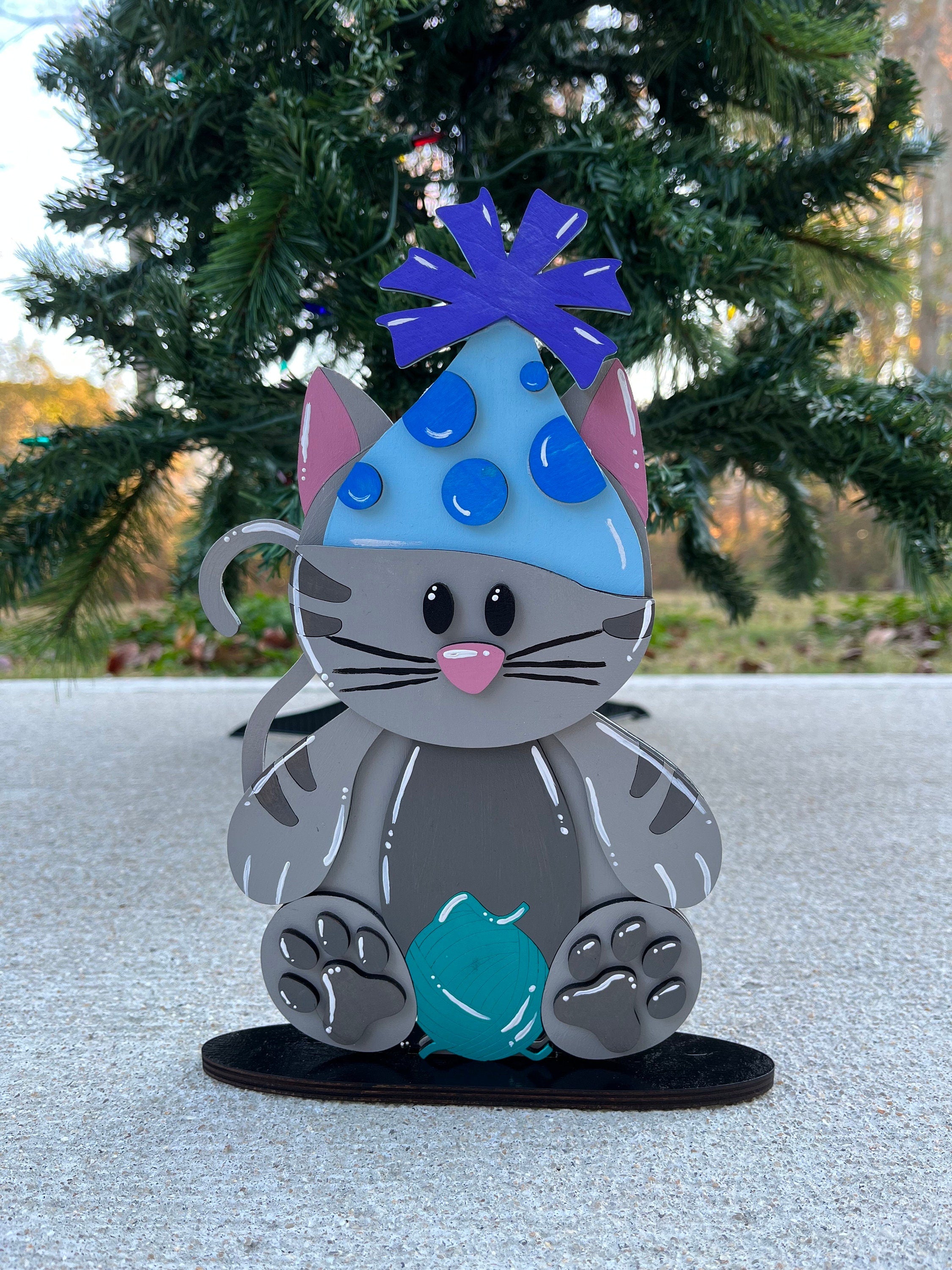 Paint Your Own, Cute Cat Interchangeable Desk Buddy