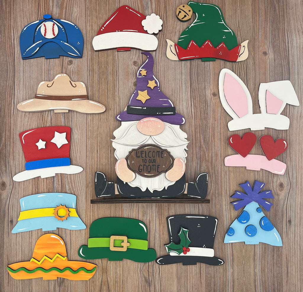 Gnome Desk Buddy with Interchangeable Hats