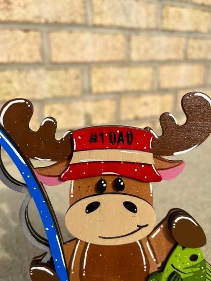 Fathers Day Gift Fishing Moose Desk Buddy