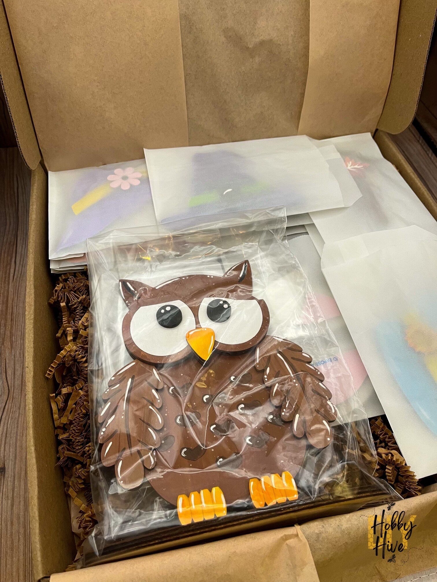 Barn Owl Interchangeable Sign with Holiday Hats