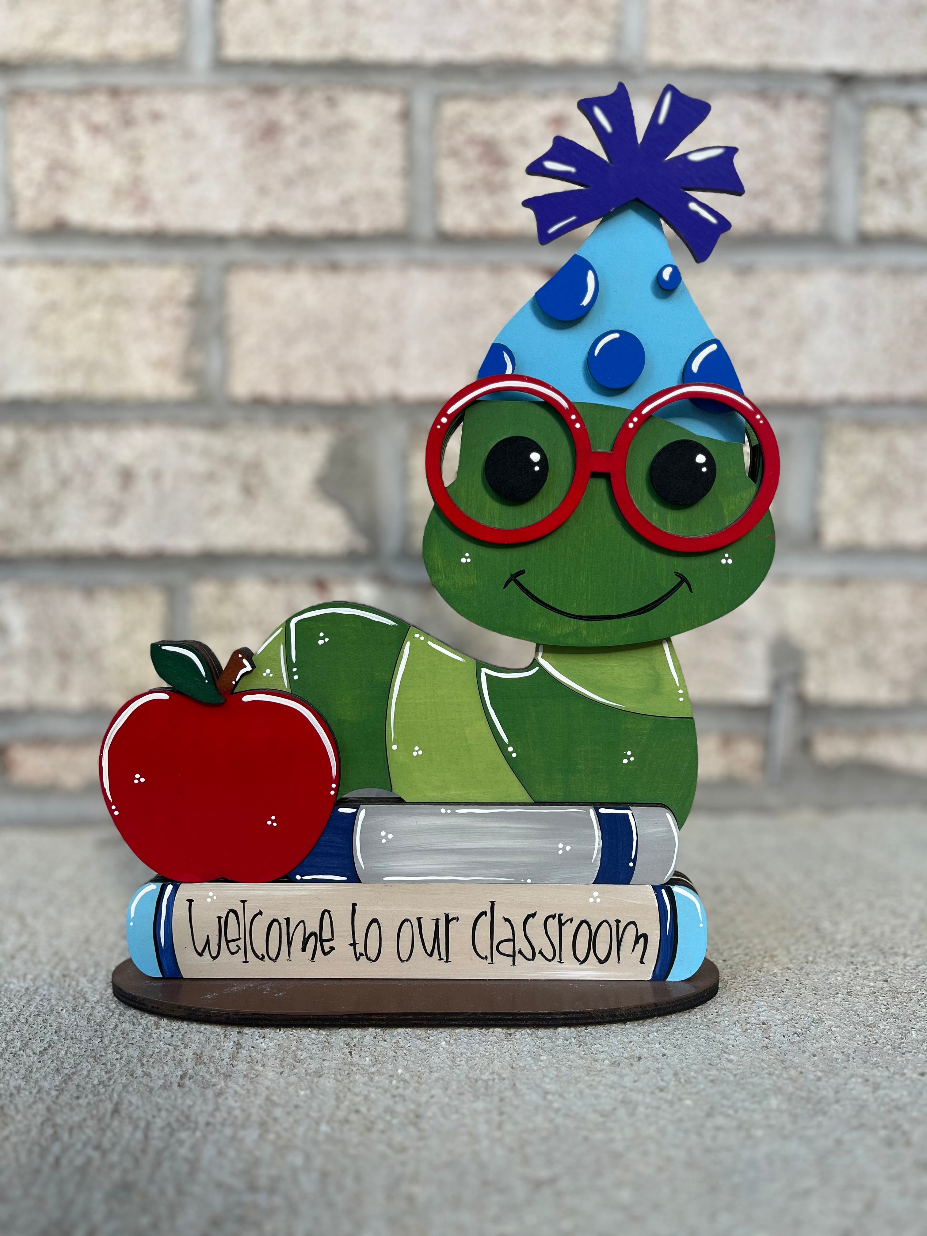Bookworm Teacher Desk Buddy (8 Hats)