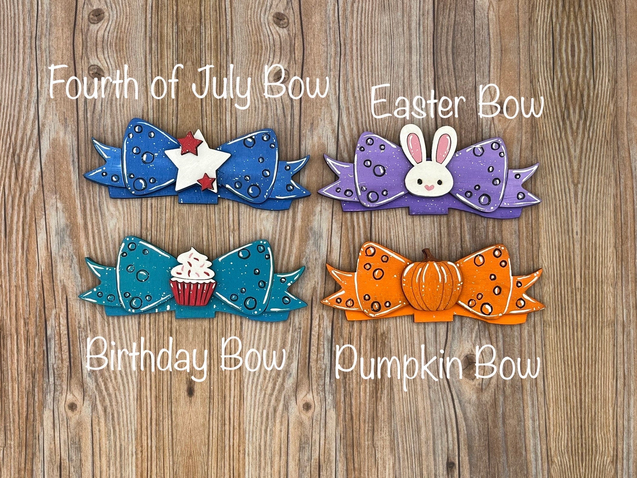 Bows for Farm Animal Shelf Sitters and Desk Buddies