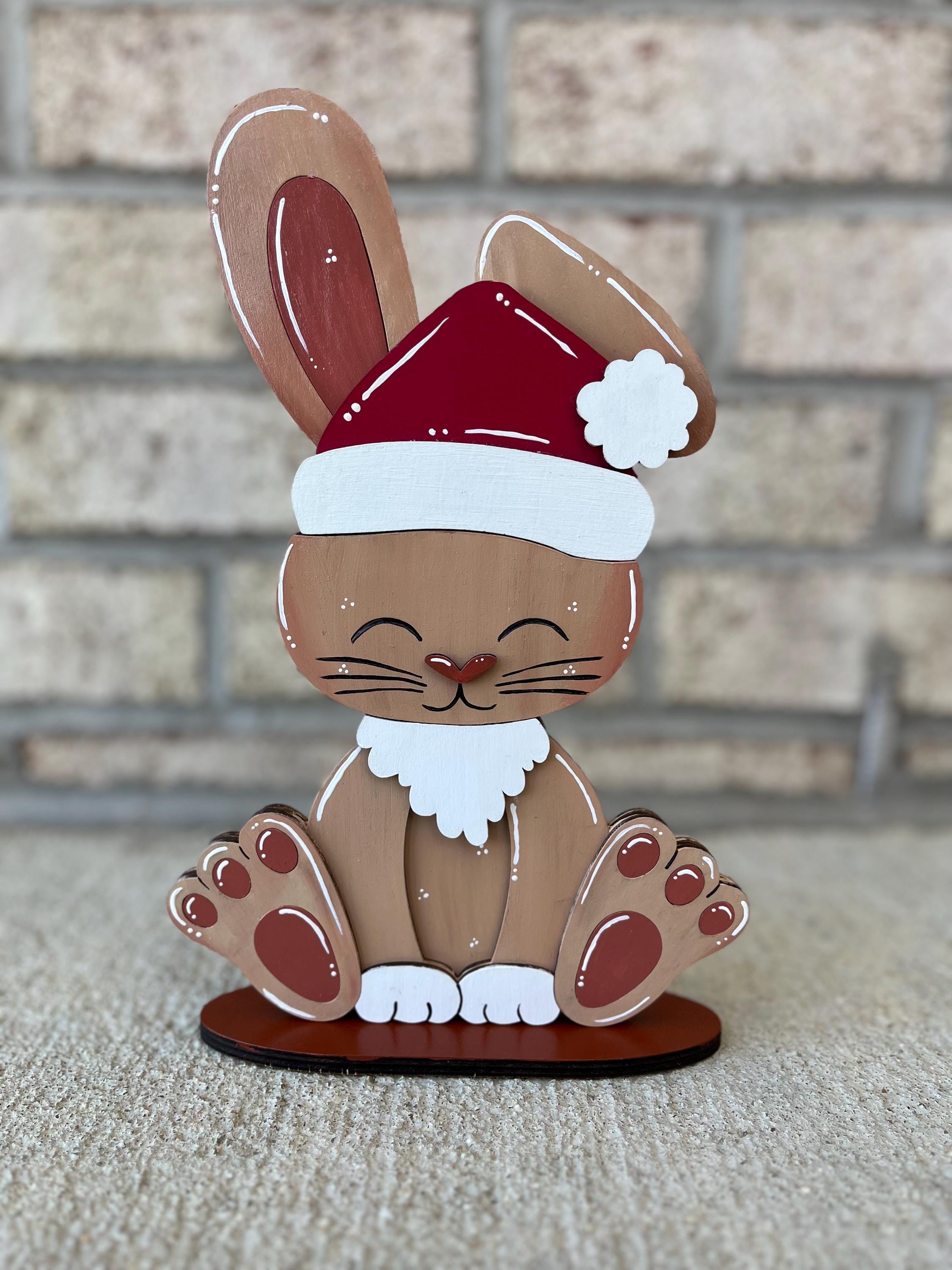 Bunny Desk Buddy with Interchangeable Seasonal Hats