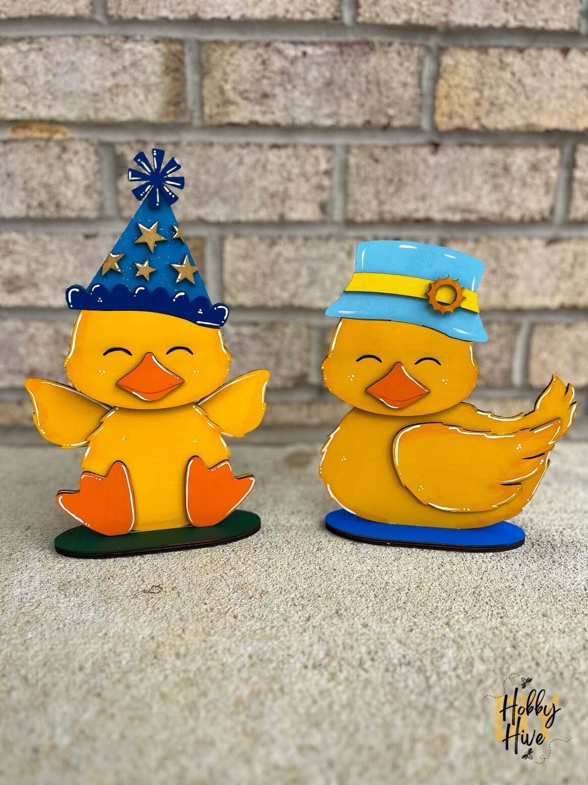 Yellow Duck Desk Buddy with Hats