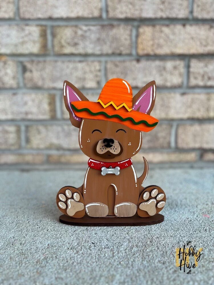 Chihuahua Desk Buddy with Seasonal and Holiday Hats