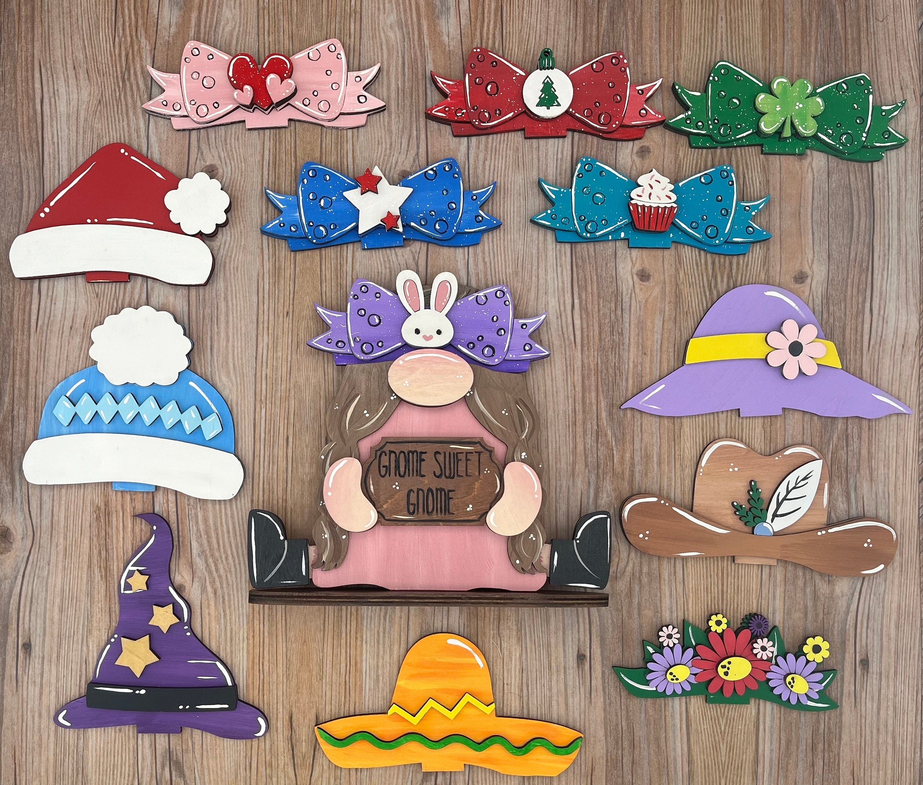 Cute Gnome Desk Buddy with Interchangeable Hats