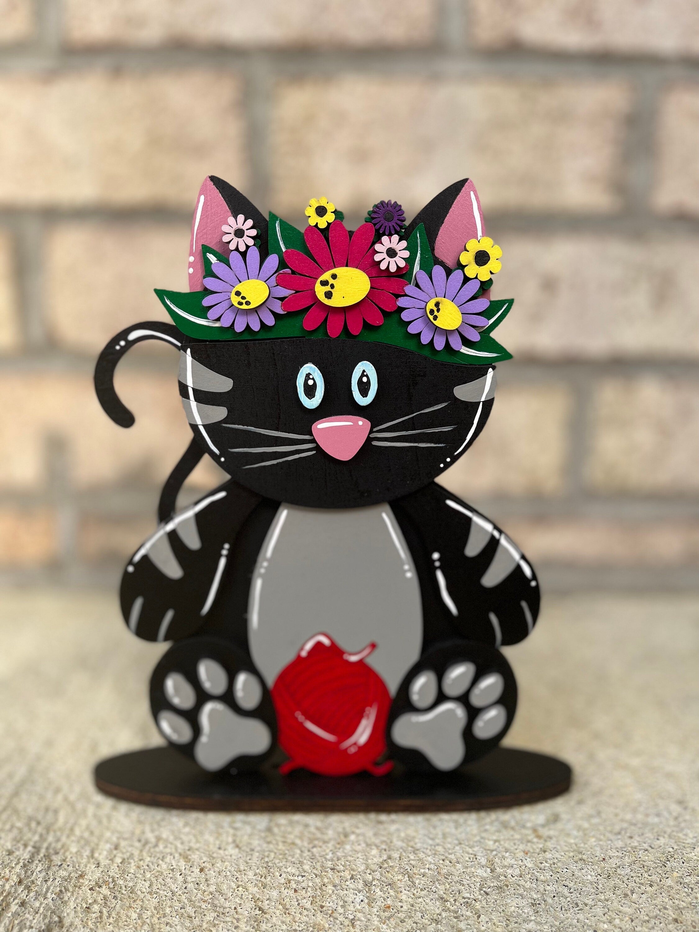 Cat Desk Buddy with Birthday Hat