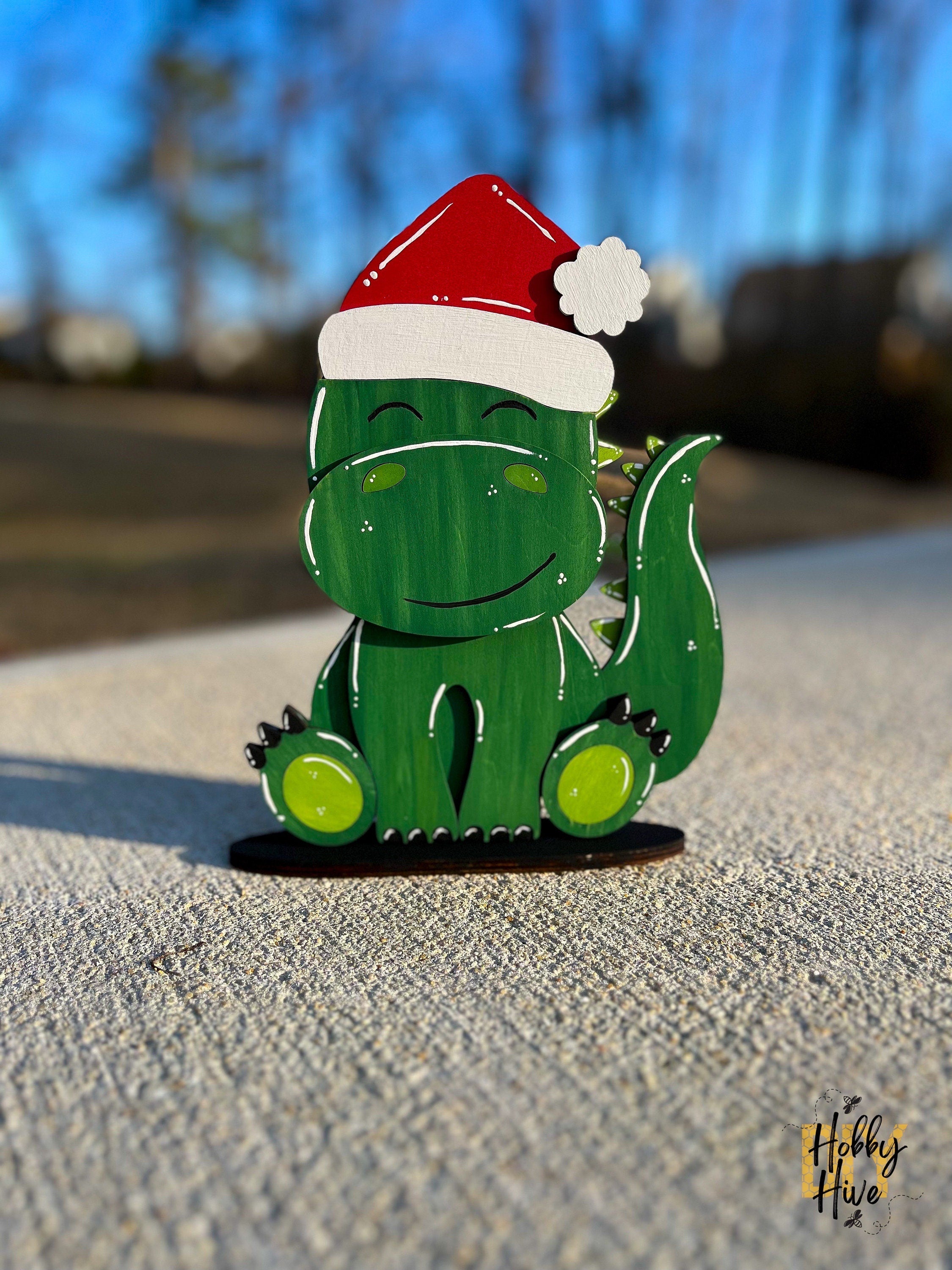 Dinosaur Interchangeable Seasonal Sign with Mix and Match Holiday Hats