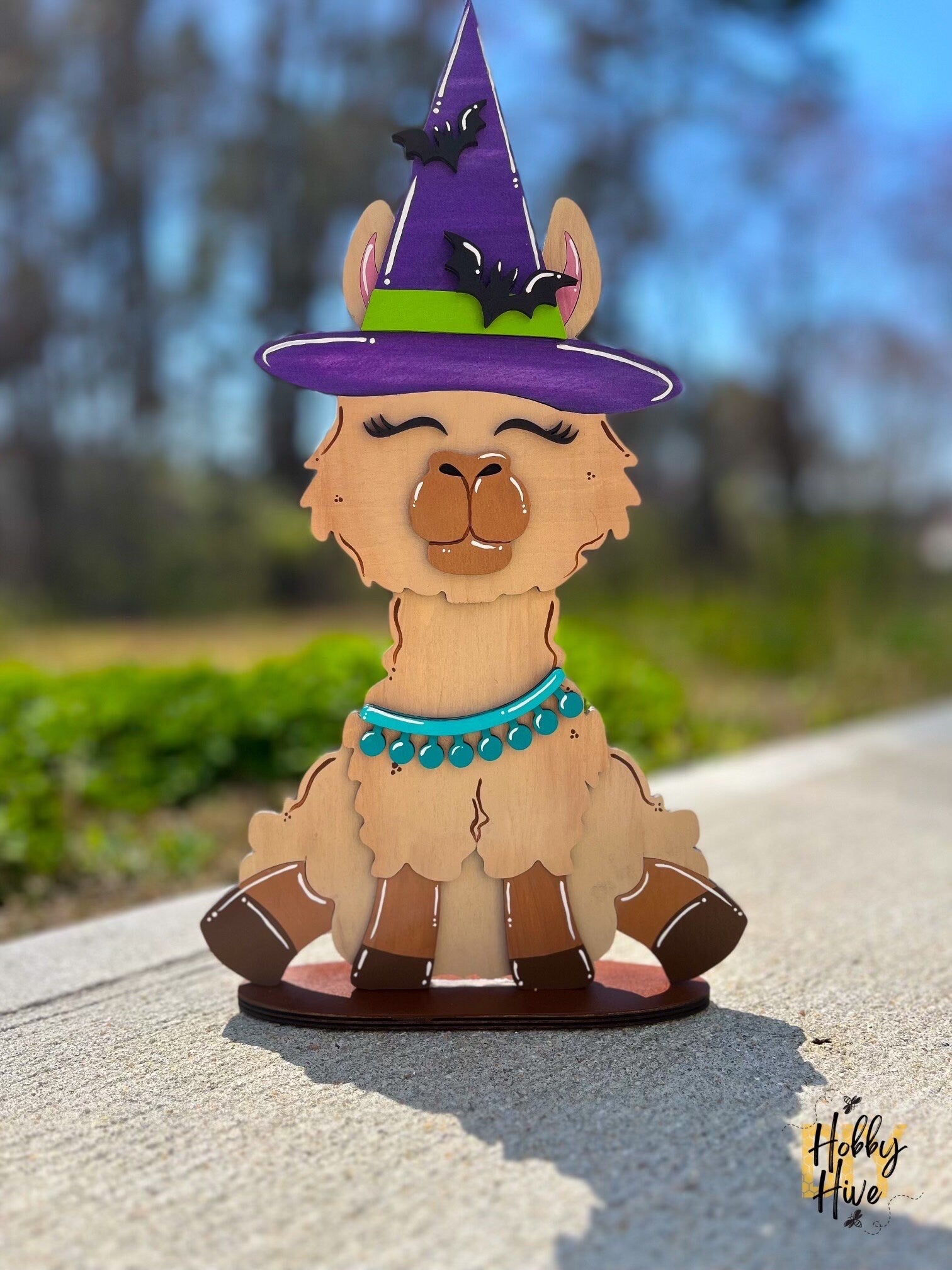 Festive Llama Shelf Table Desk Decor with Interchangeable Hats