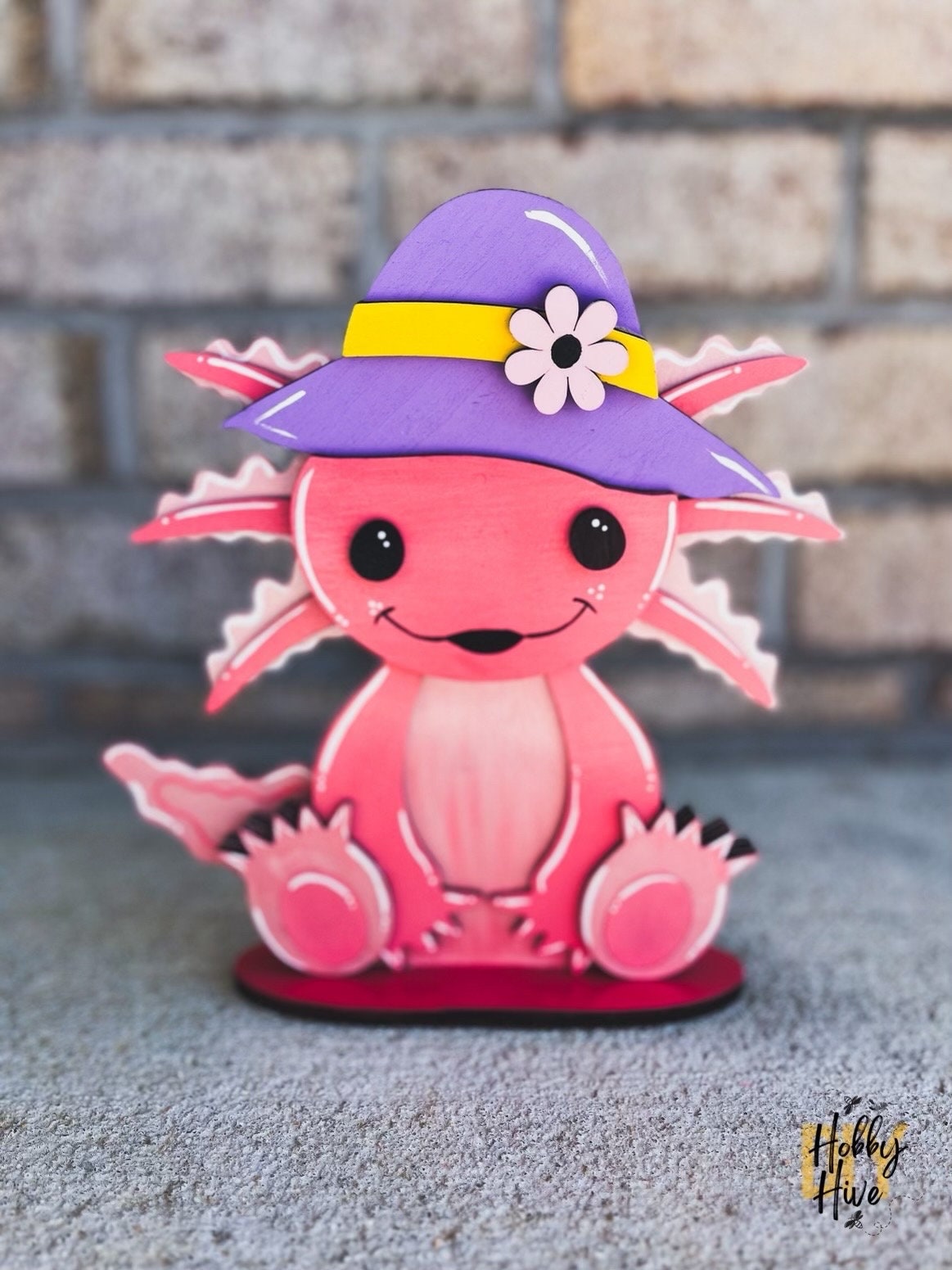 Axolotl Desk Buddy with Interchangeable Hats