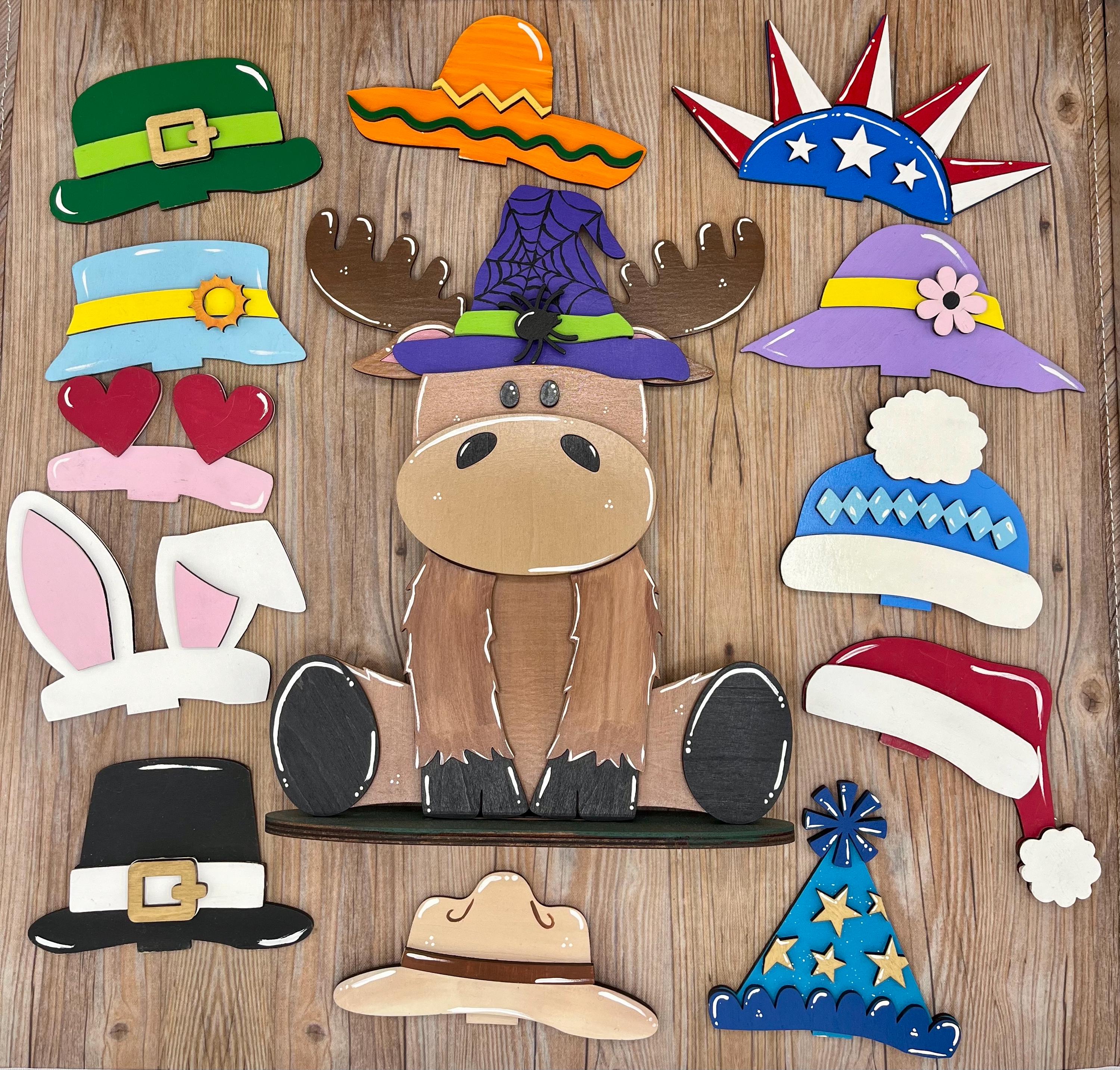 Moose Desk Buddy with Interchangeable Hats