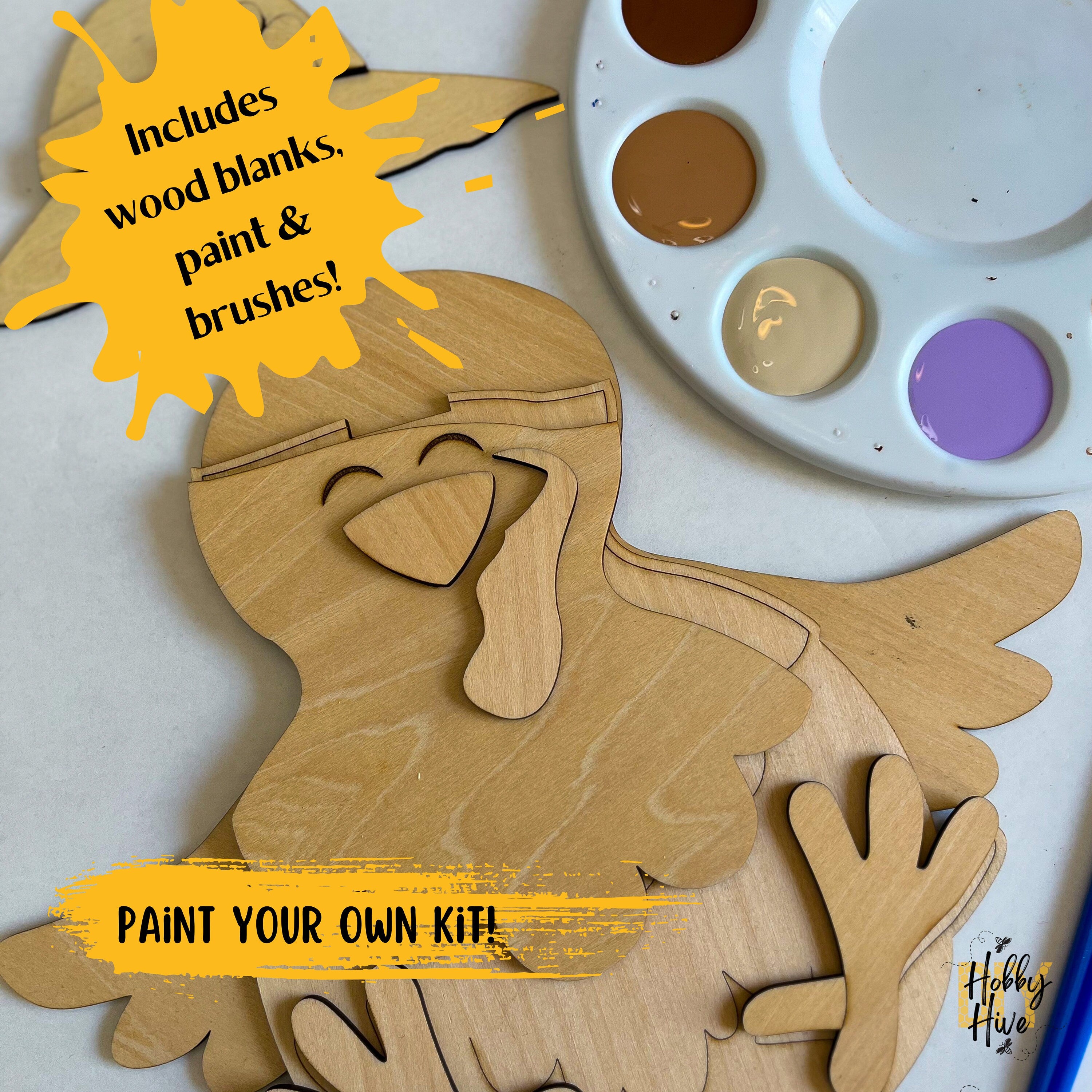 Paint Your Own Chicken or Turkey Interchangeable Sign with Seasonal Hats