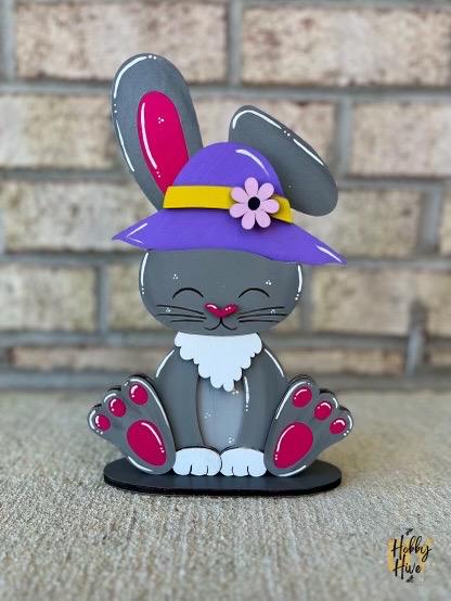 Bunny Desk Buddy with Interchangeable Seasonal Hats