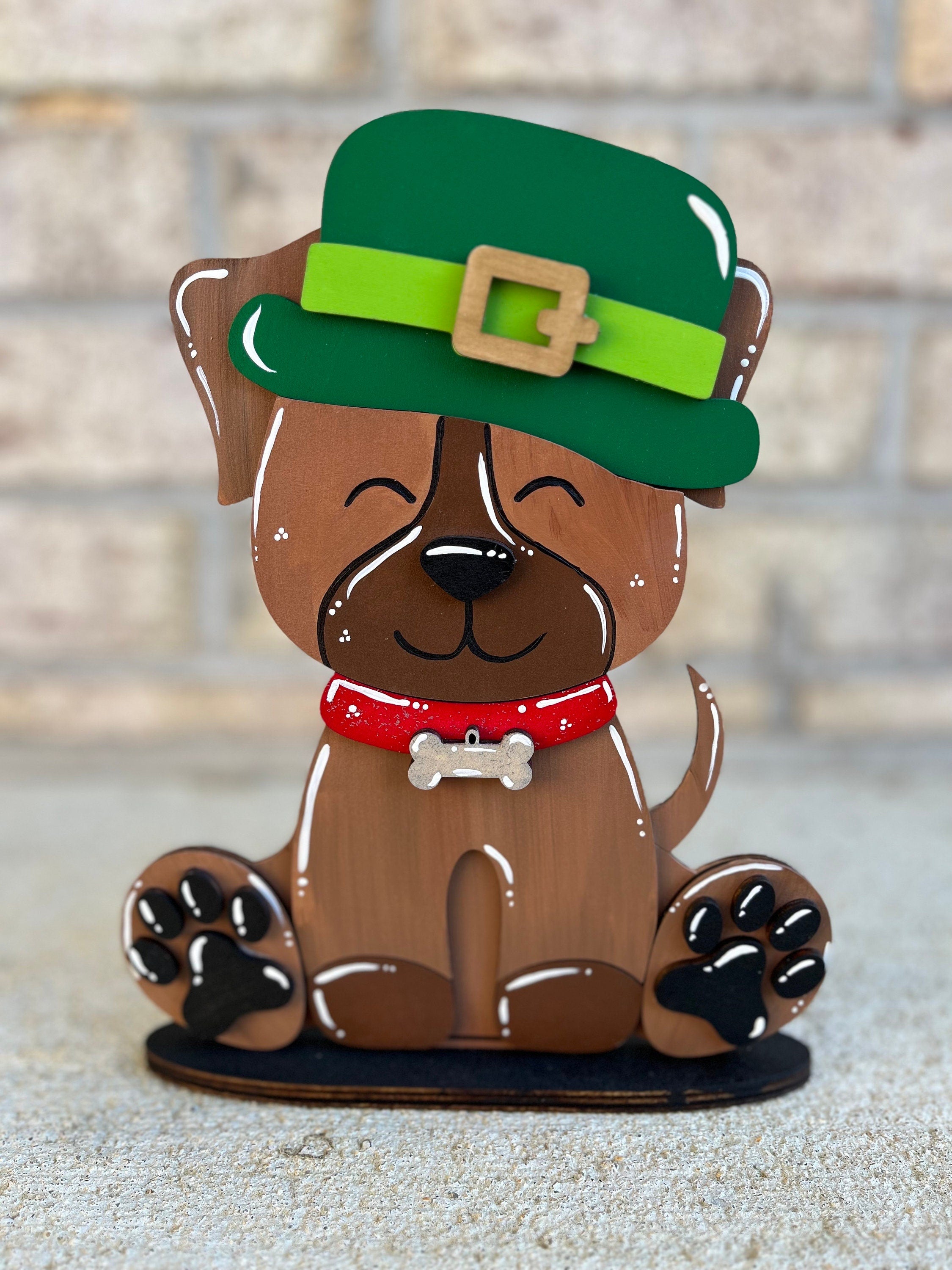 Dog Interchangeable Desk Buddy with Seasonal and Holiday Hats