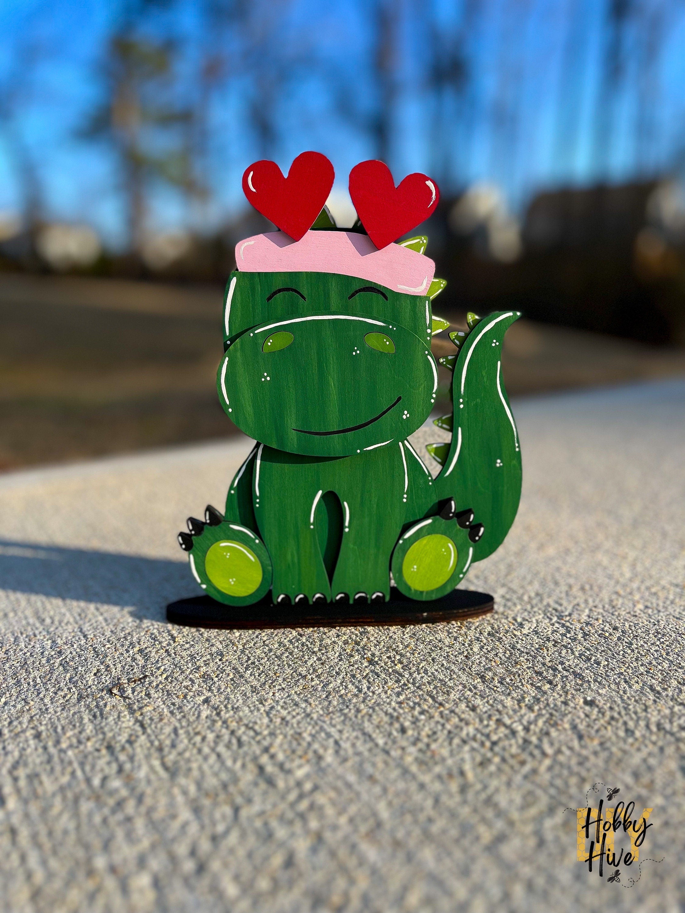 Dinosaur Interchangeable Seasonal Sign with Mix and Match Holiday Hats