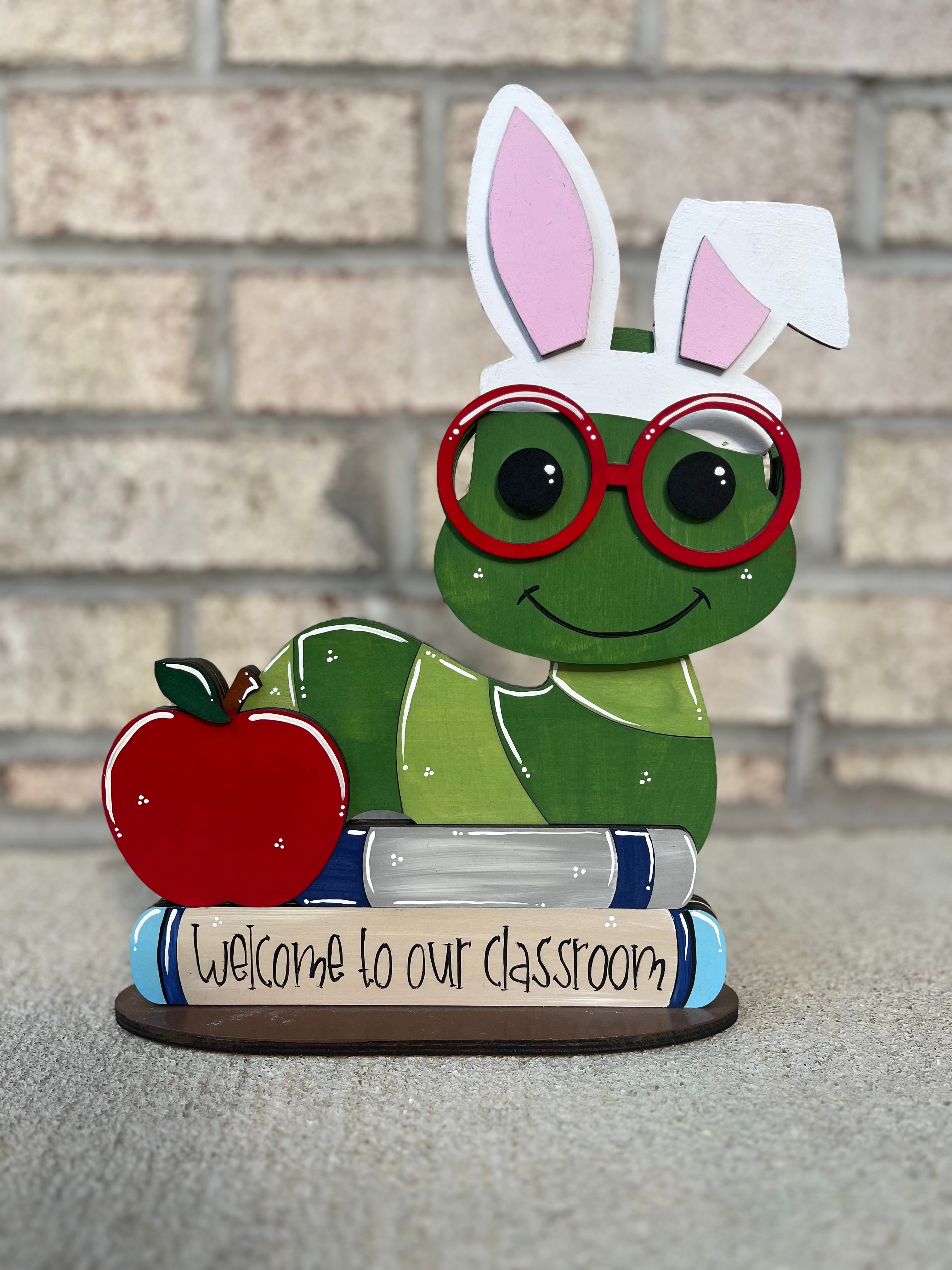 Bookworm Teacher Desk Buddy (8 Hats)