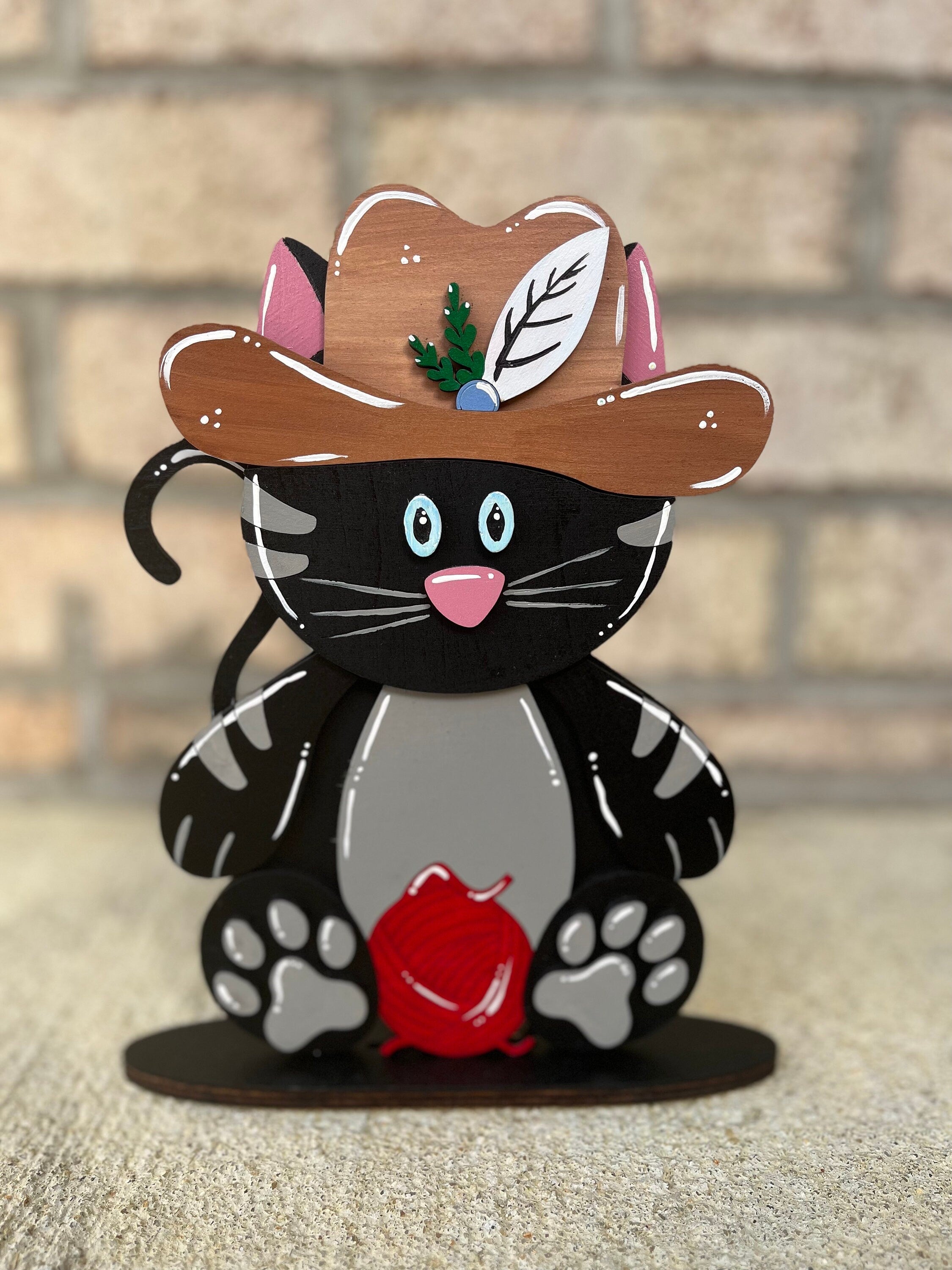 Cat Desk Buddy with Birthday Hat