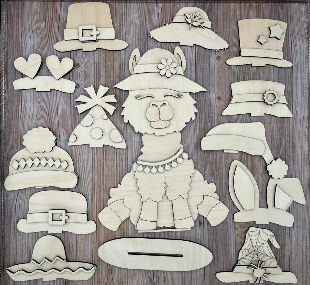 Paint Your Own Llama Interchangeable Sign