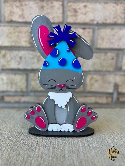 Bunny Desk Buddy with Interchangeable Seasonal Hats