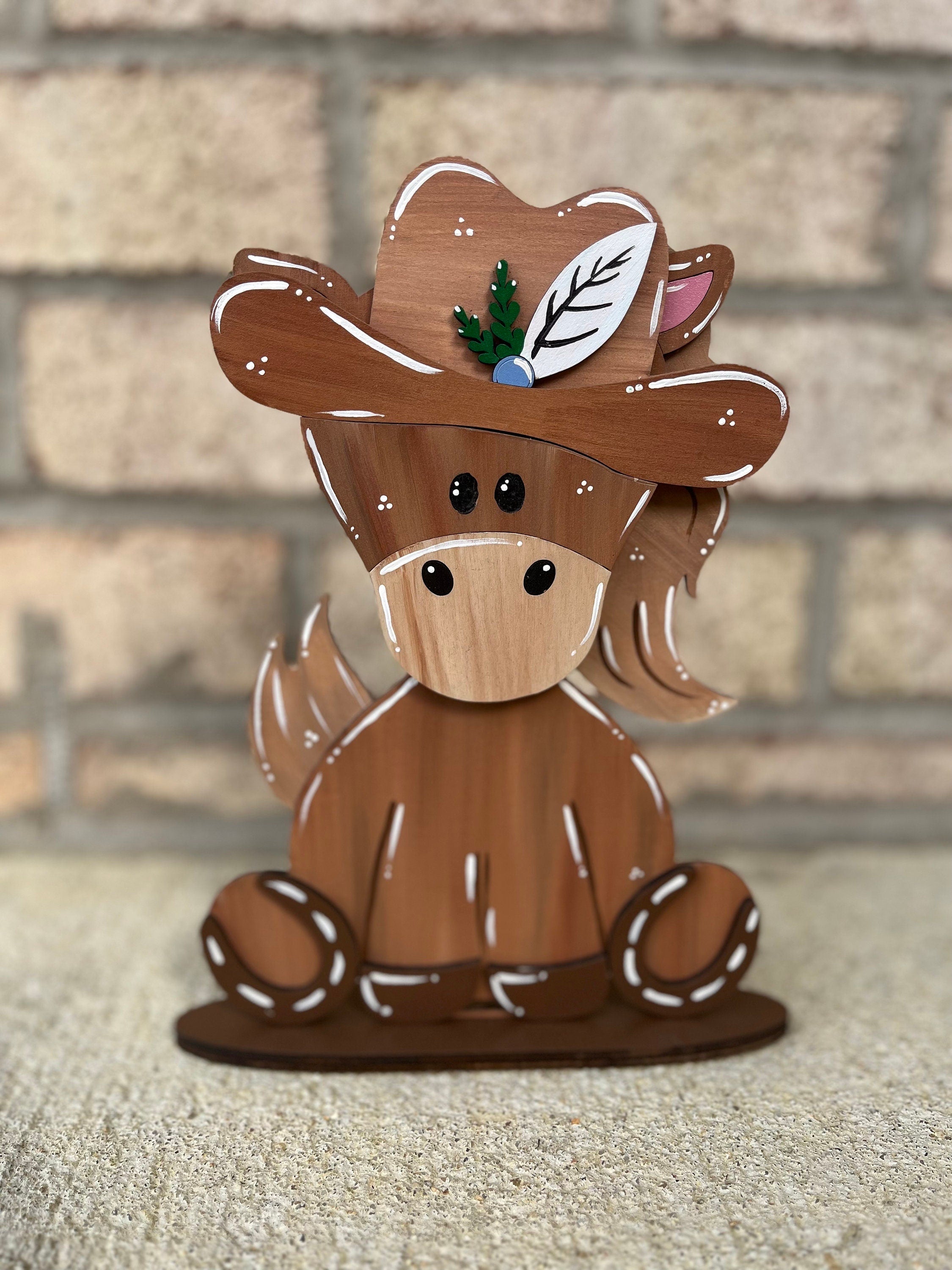 Horse Desk Buddy with Birthday Hat