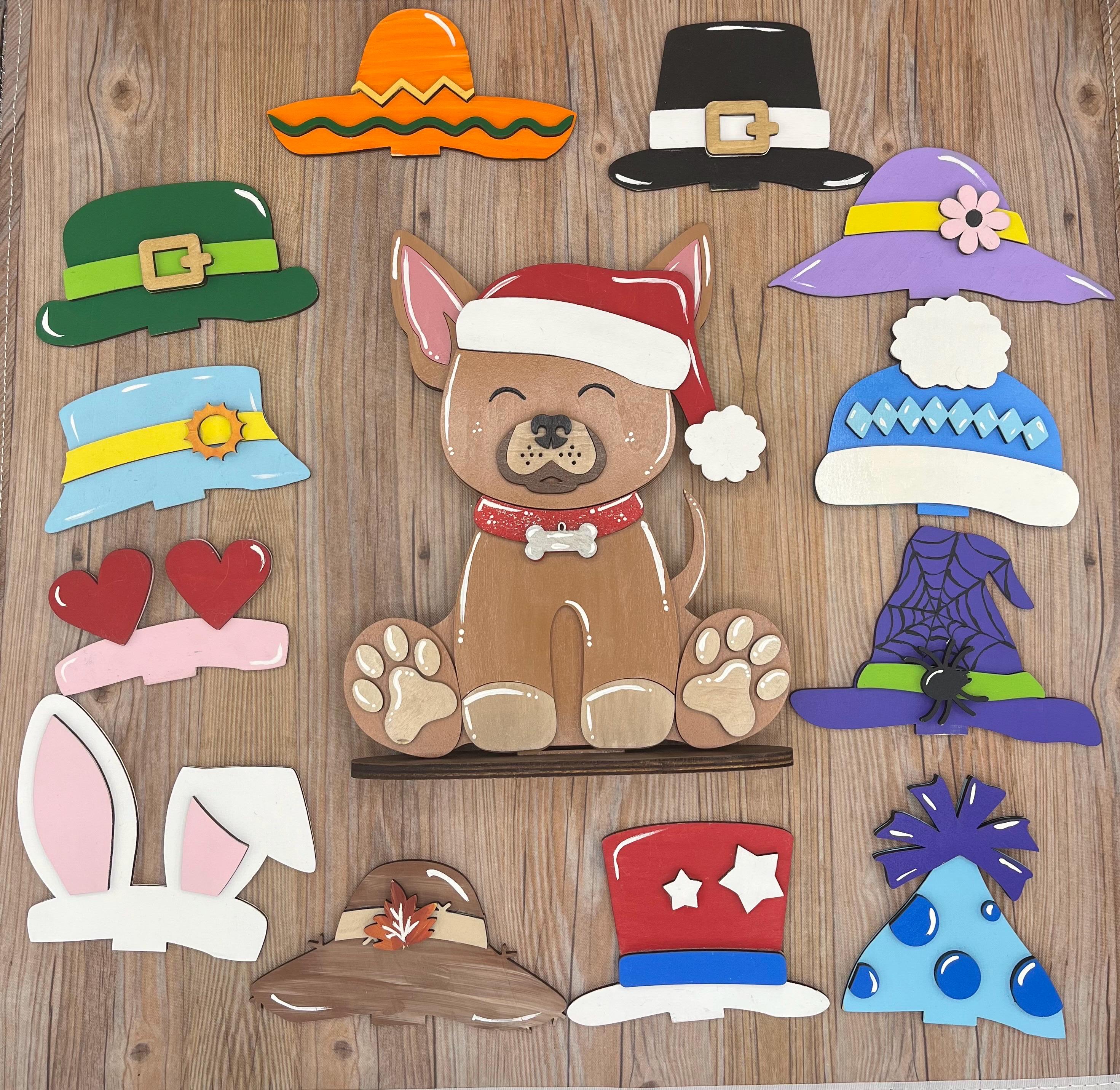 Chihuahua Desk Buddy with Seasonal and Holiday Hats