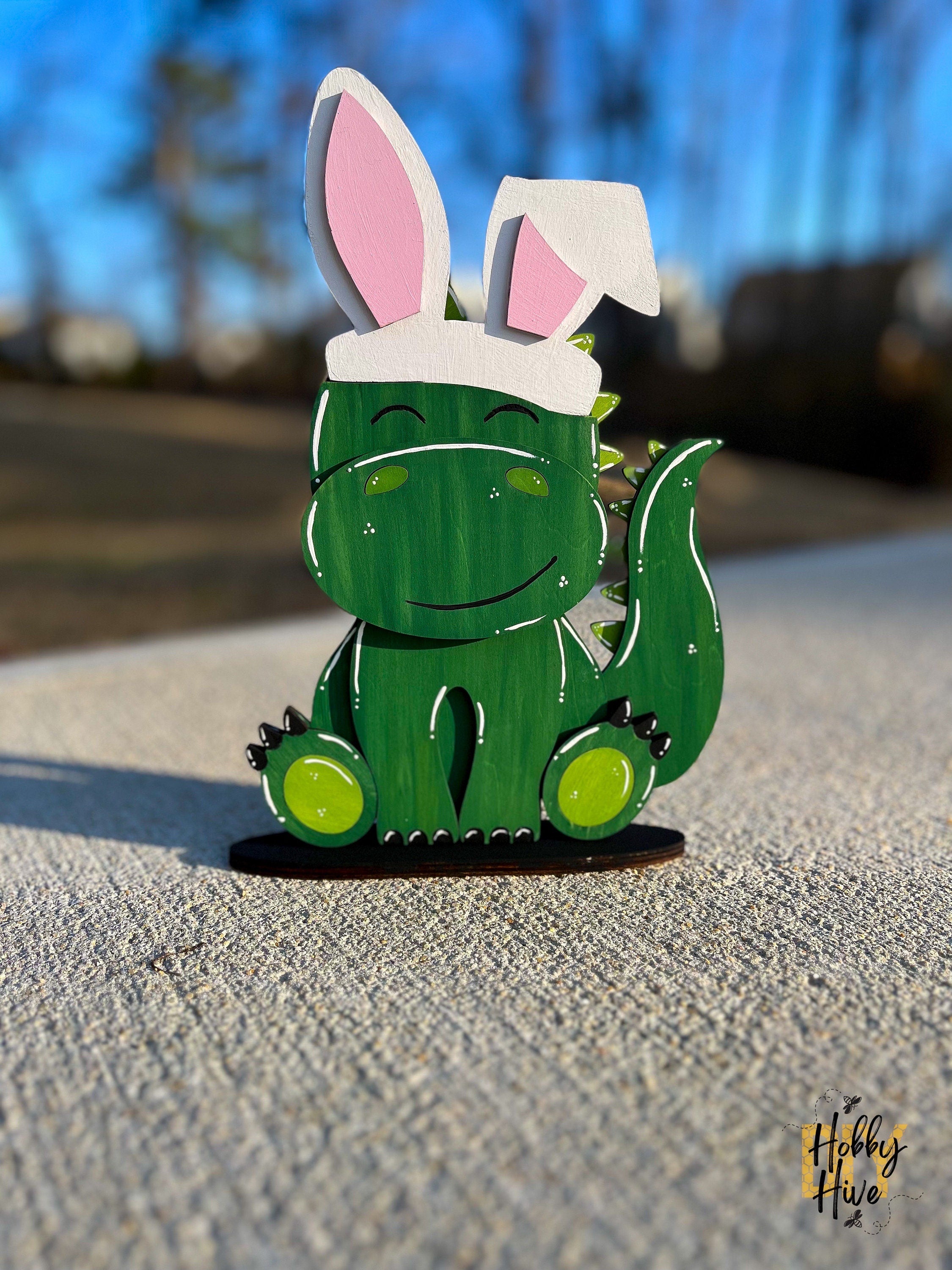 Dinosaur Interchangeable Seasonal Sign with Mix and Match Holiday Hats