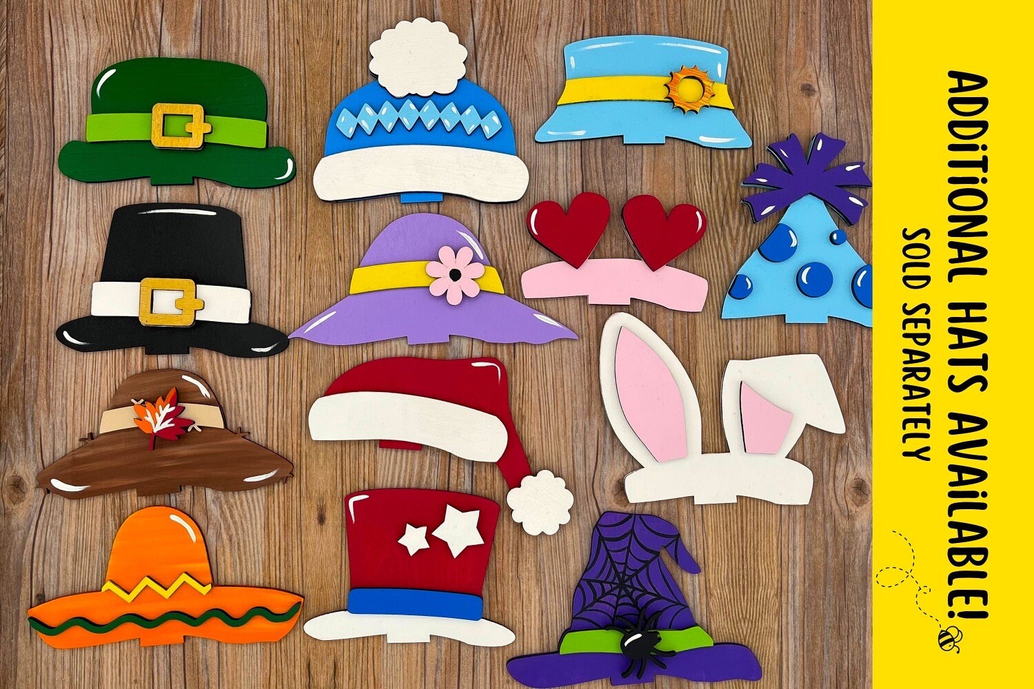 Highland Cow or Dairy Cow Desk Buddy with Birthday Hat