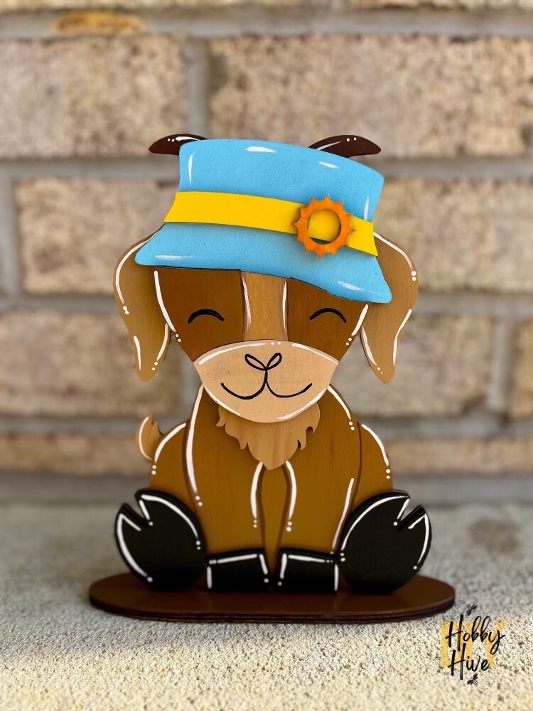 Cute Pygmy Goat Desk Pet with Interchangeable Festive Hats