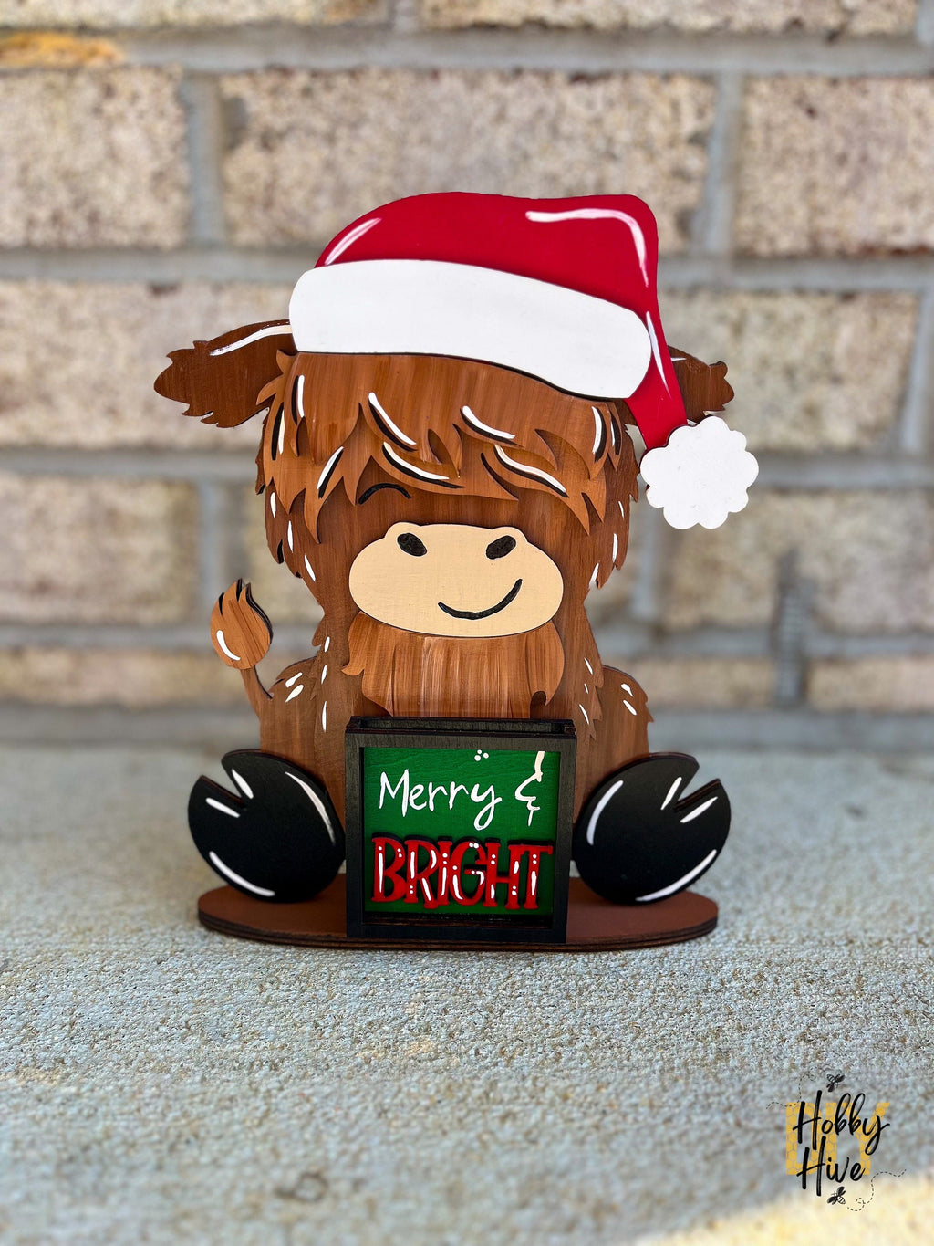 Hand Painted Highland Cow Desk Sign Bundle