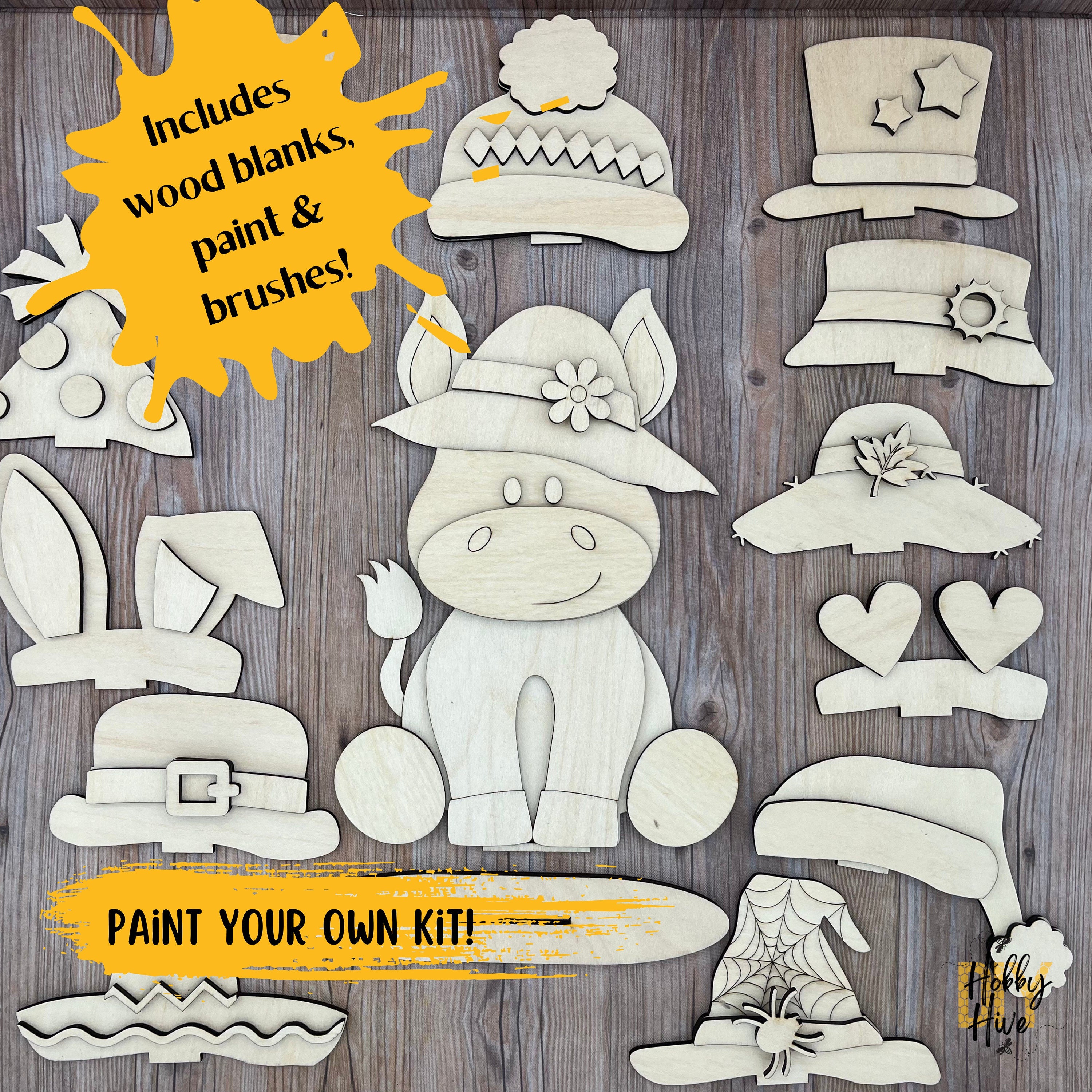 Paint Your Own Donkey Interchangeable Sign