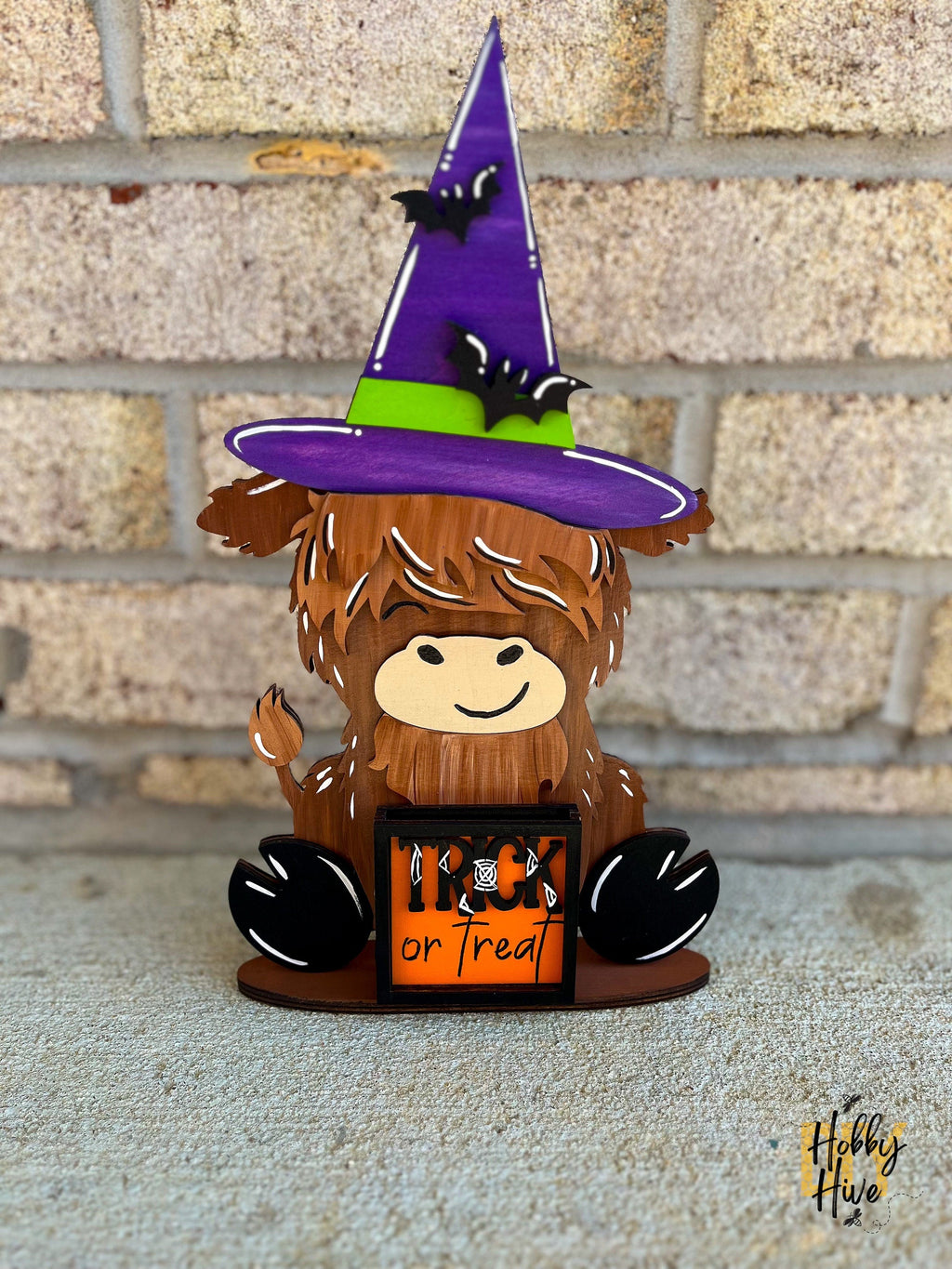 Hand Painted Highland Cow Desk Sign Bundle