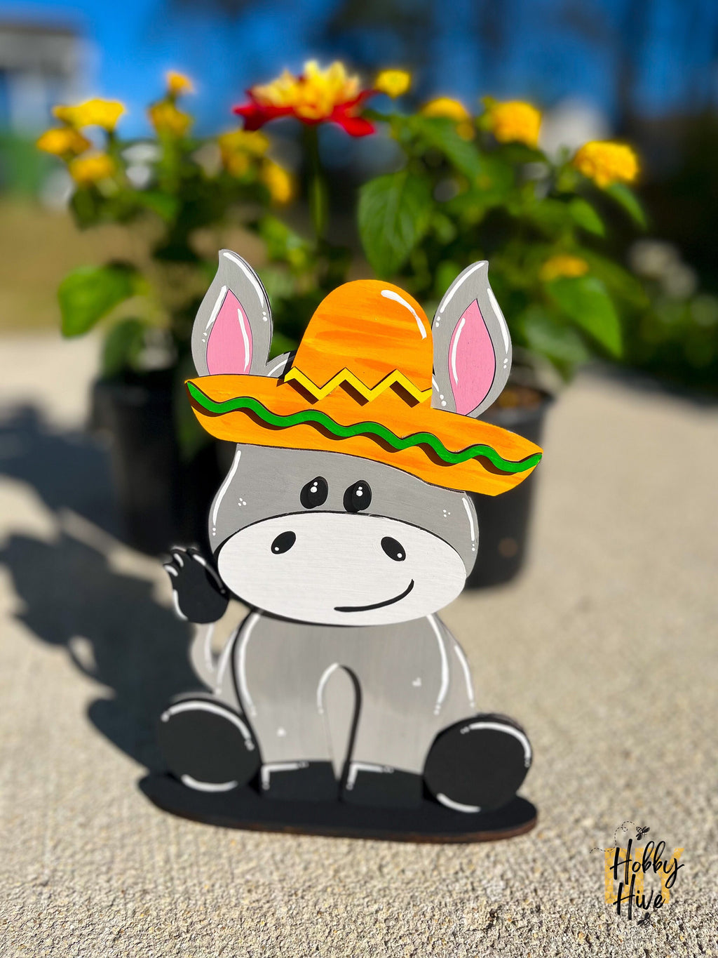 Donkey Desk Buddy with Seasonal Hats