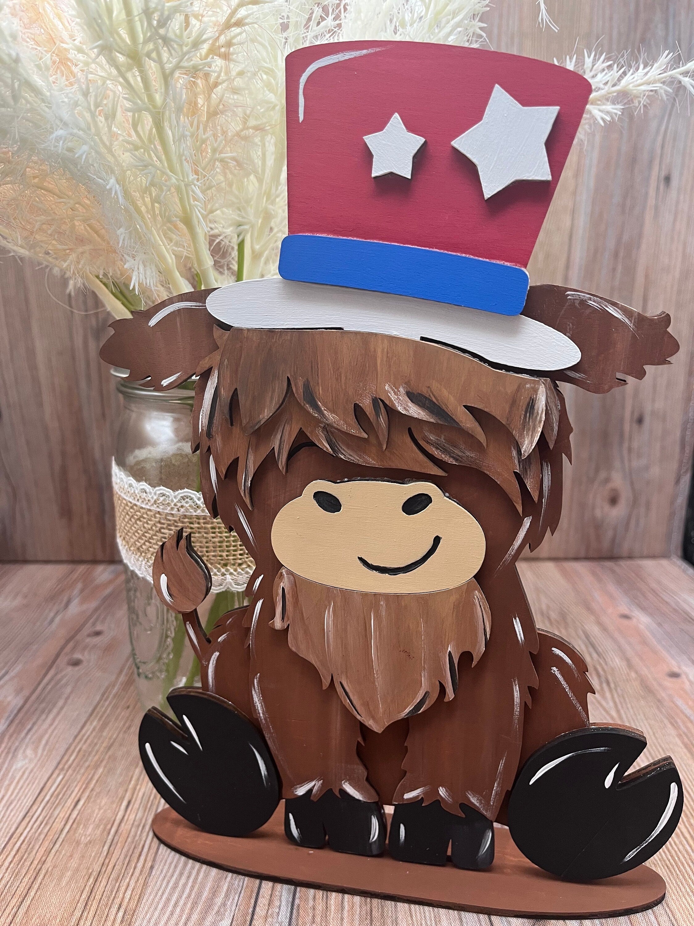 Paint your own Highland cow interchangeable sign