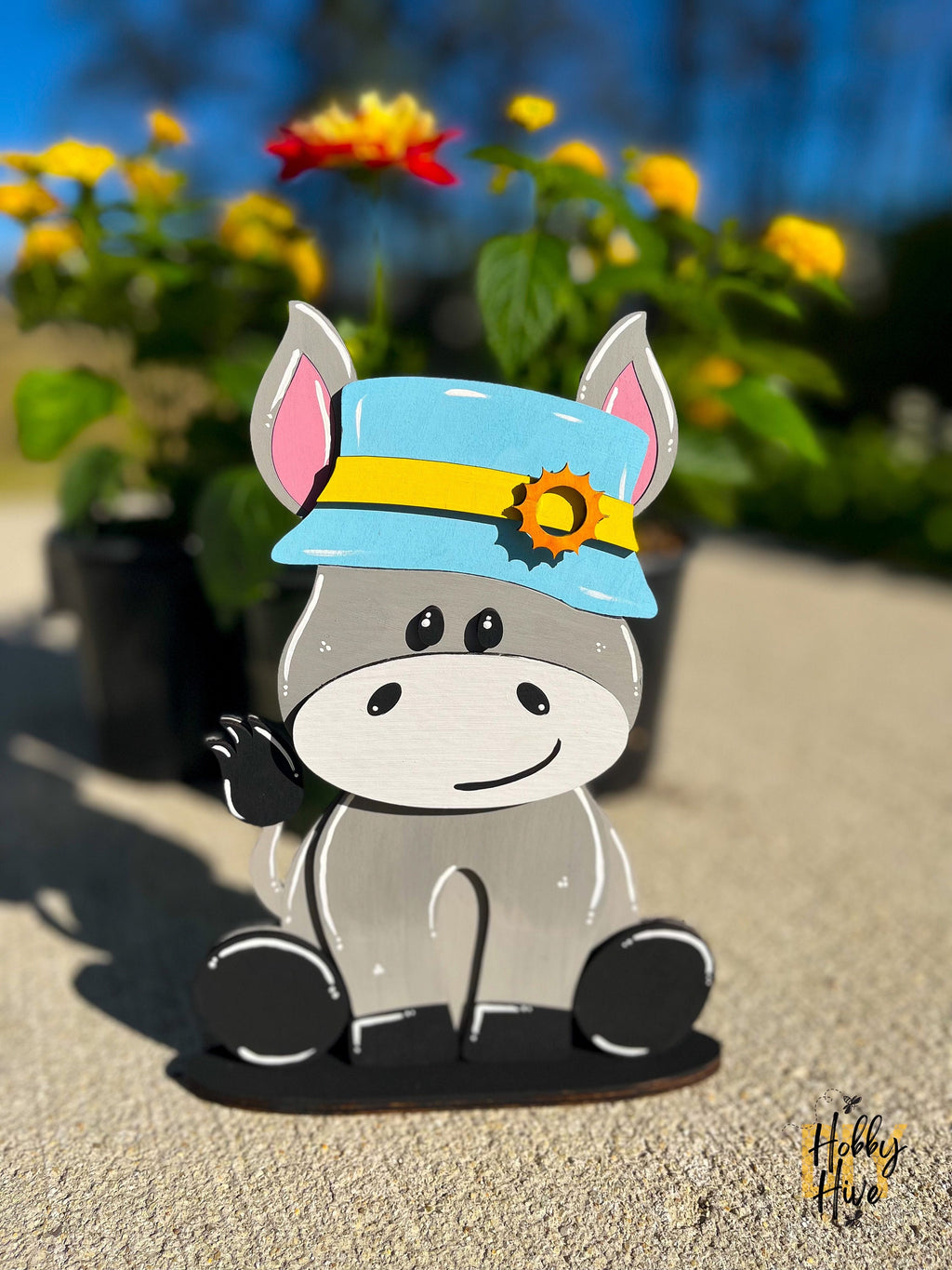 Donkey Desk Buddy with Seasonal Hats