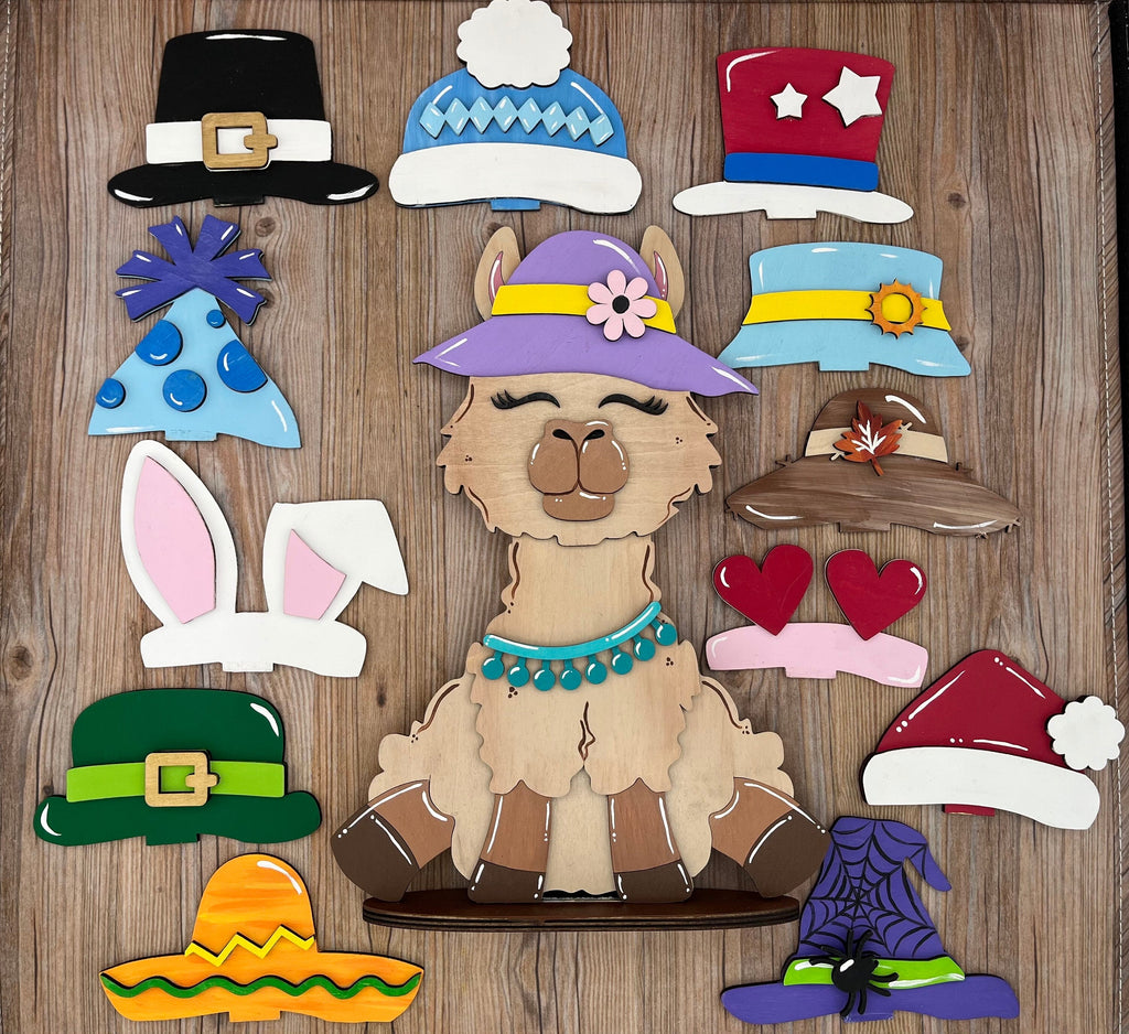 Paint Your Own Llama Interchangeable Sign