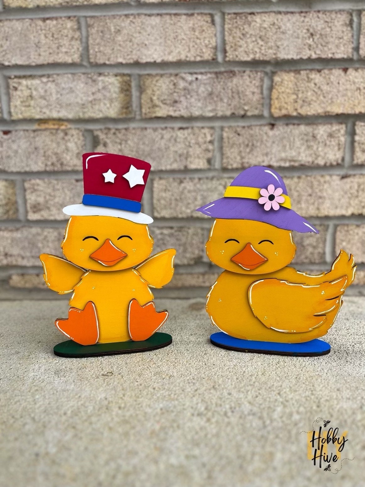 Yellow Duck Desk Buddy with Hats