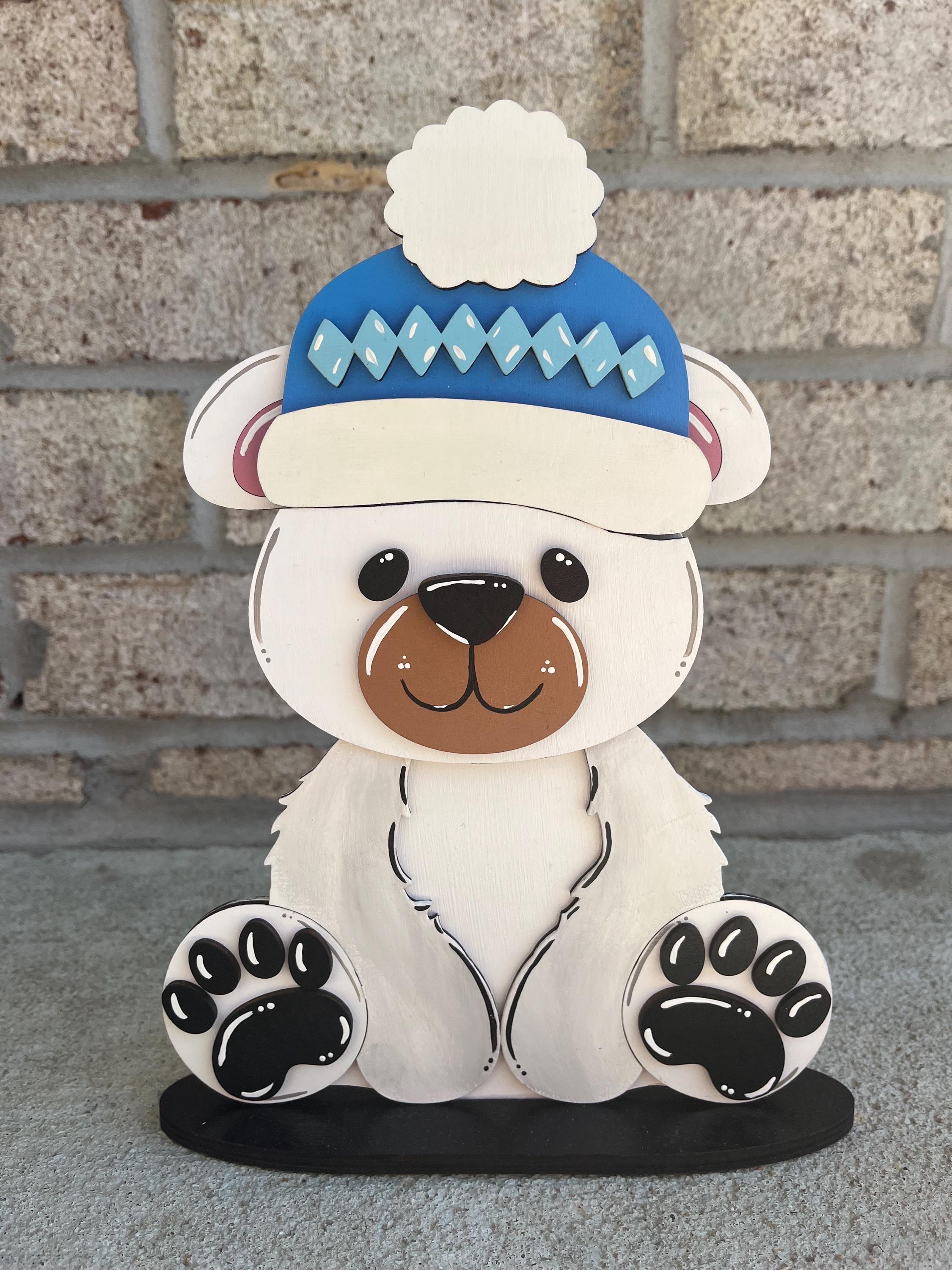 Woodland Bear Sign with Interchangeable Seasonal Hats