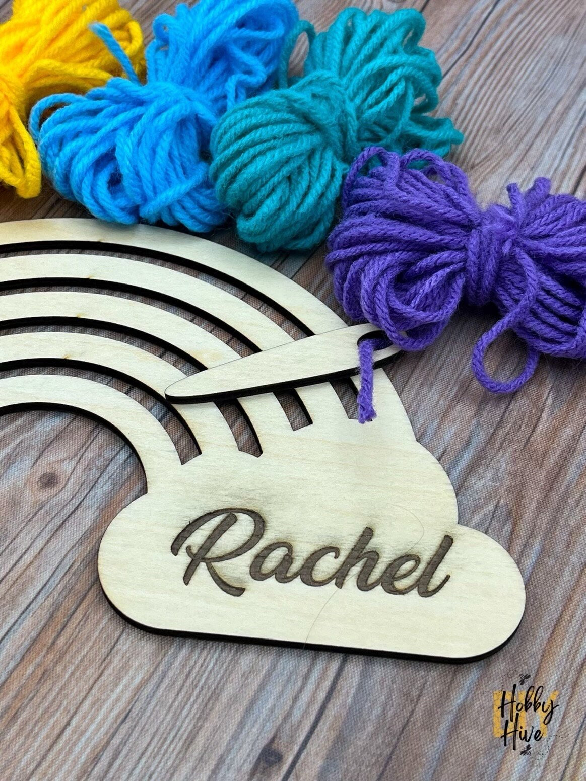 Personalized Rainbow Yarn Kit with Yarn and Needle Included